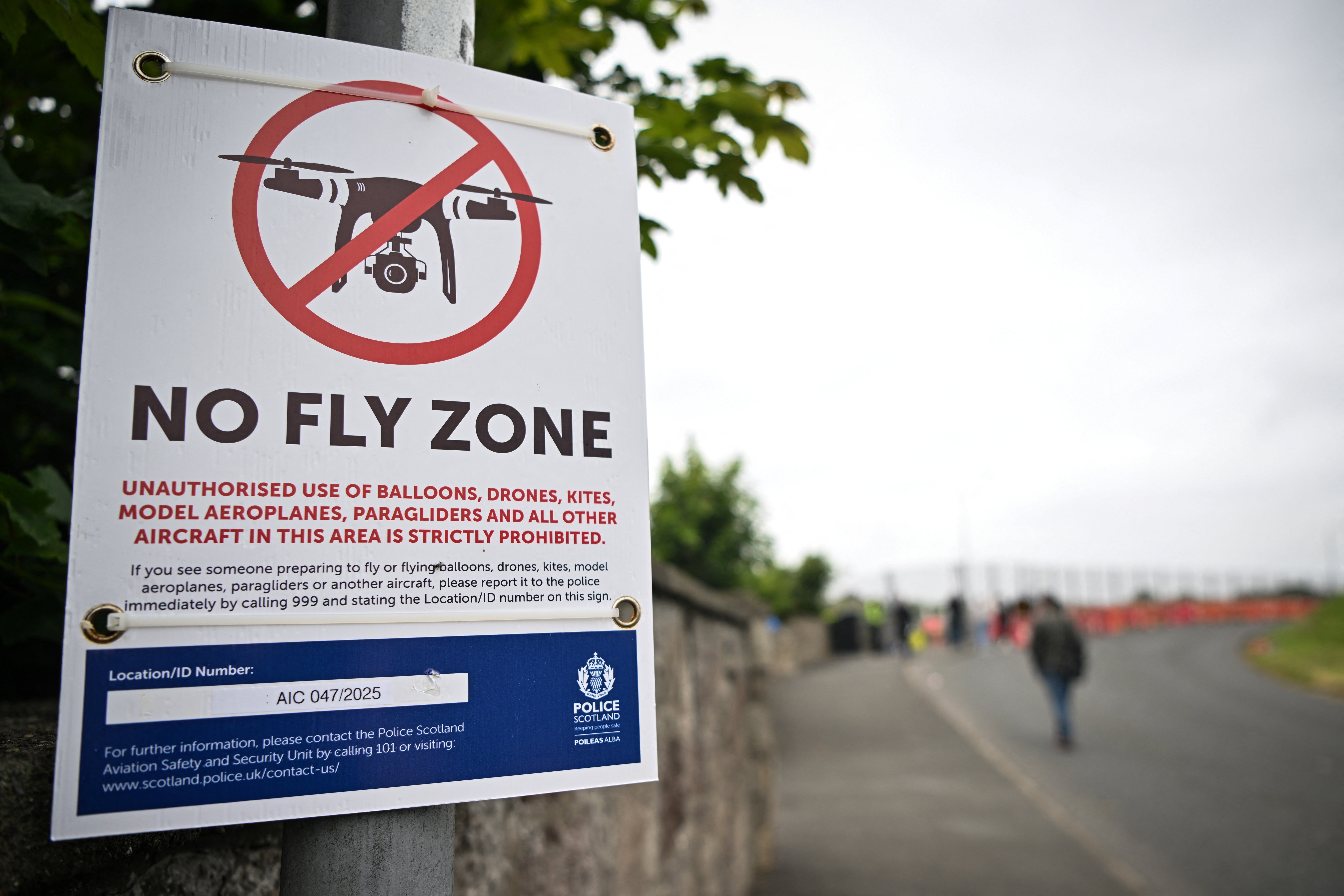 A no-fly zone will be in place for two days