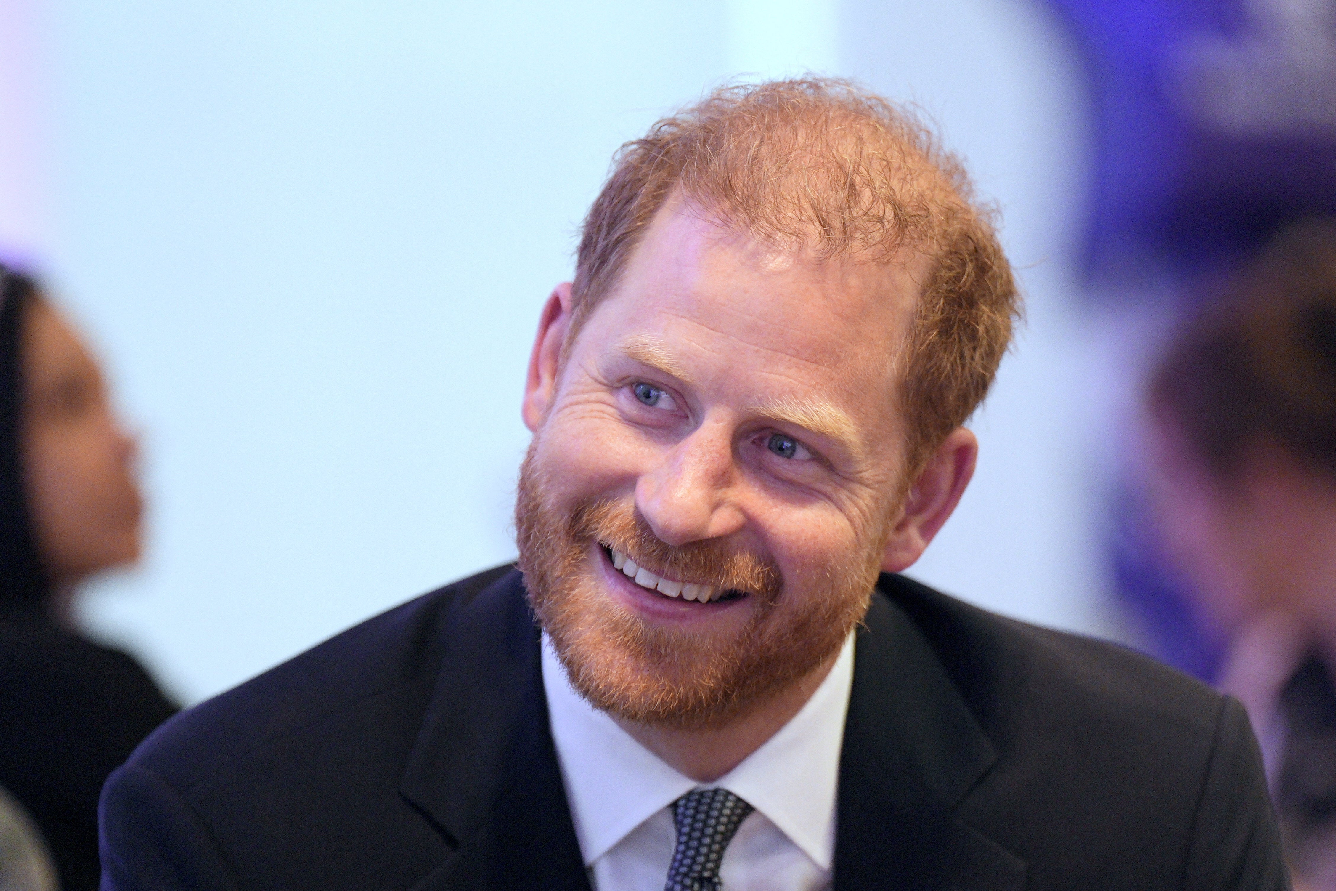 Prince Harry made the jokes as he addressed business leaders in LA