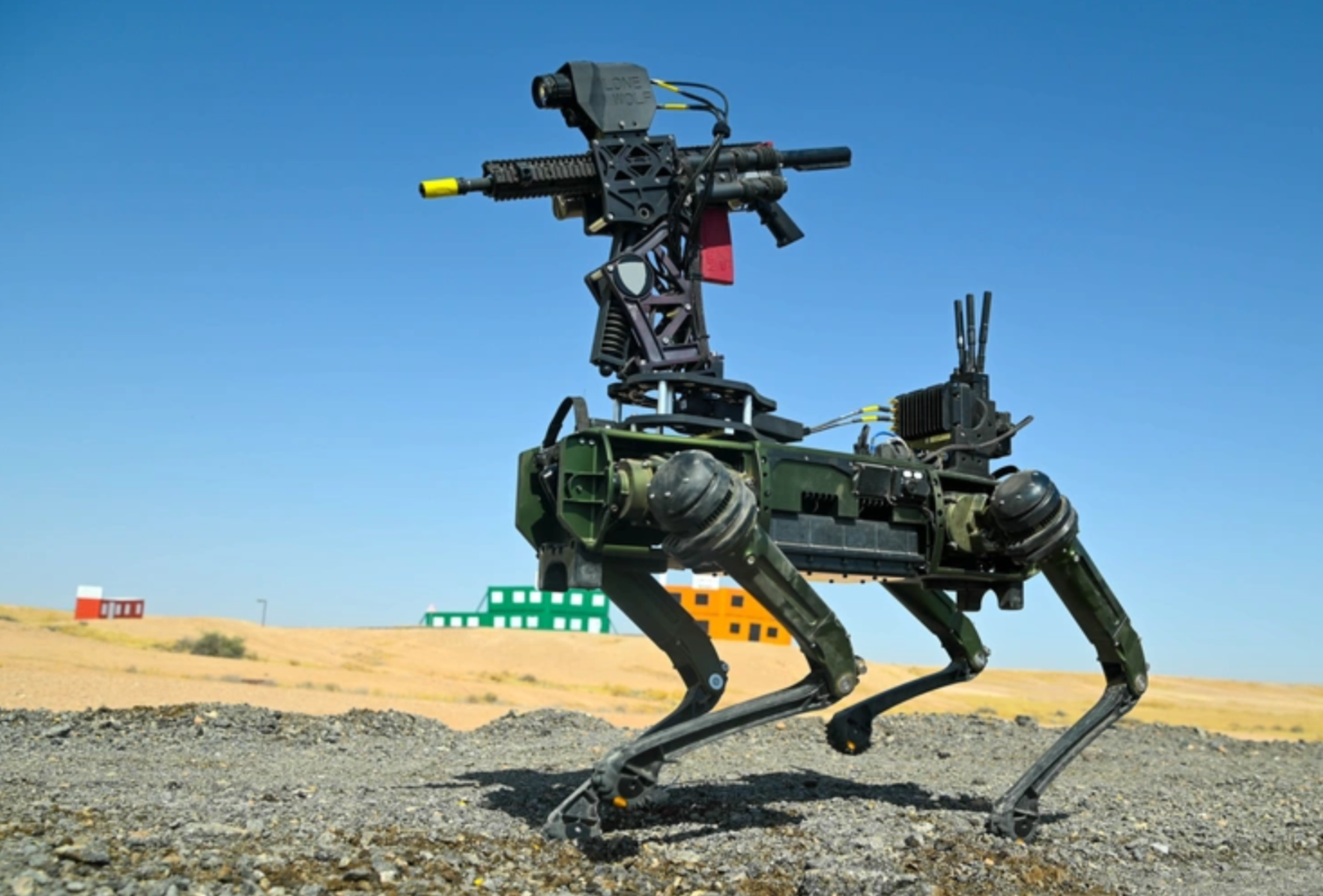 The US has been testing a ‘robot dog’ armed with an AI-enabled gun turret in the Middle East