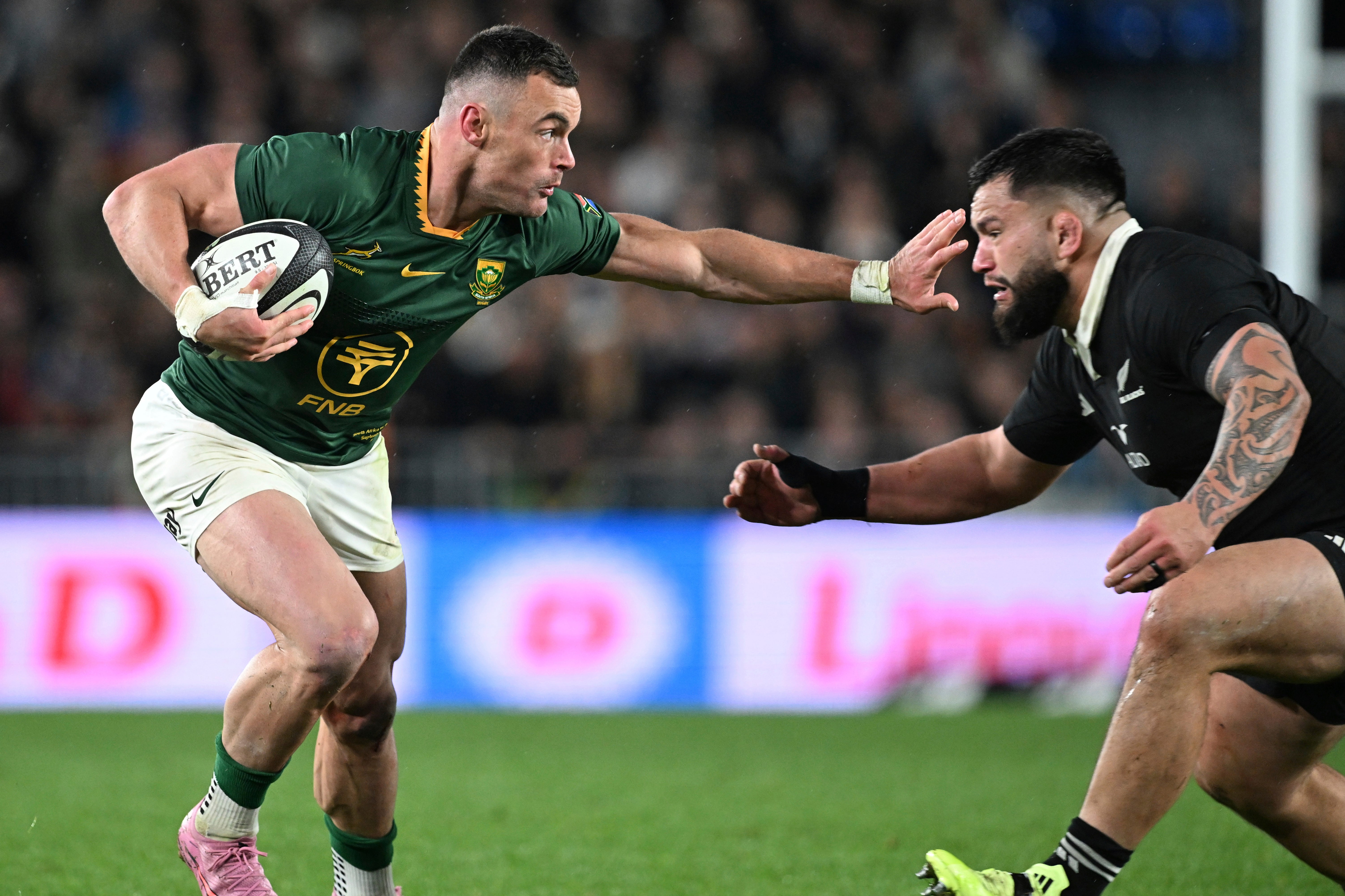 Jesse Kriel (left) has been dropped by Rassie Erasmus