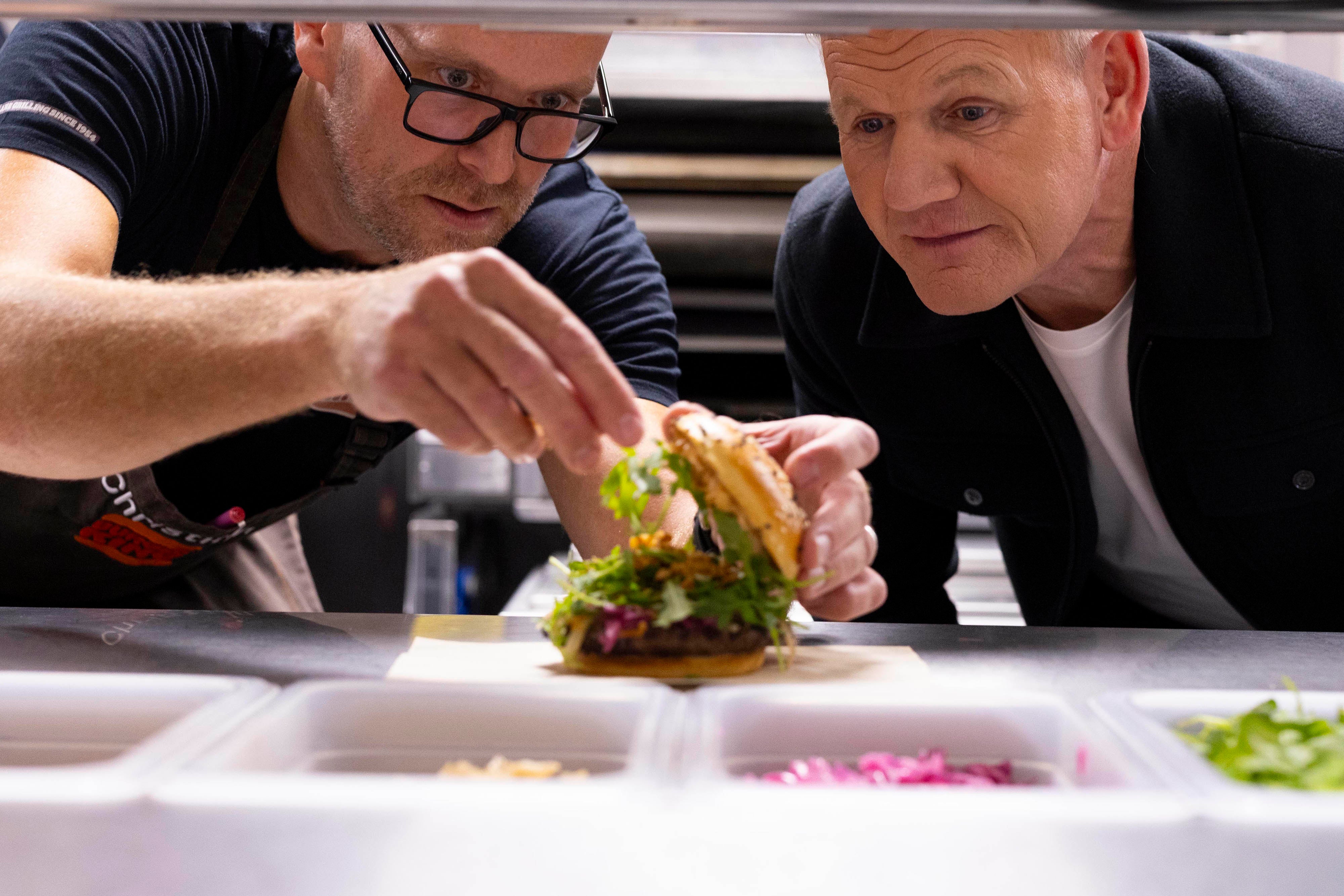 Gordon Ramsay and Christian Binney, Burger King’s food development director