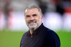 Ange Postecoglou pictured at Nottingham Forest after agreeing to replace Nuno