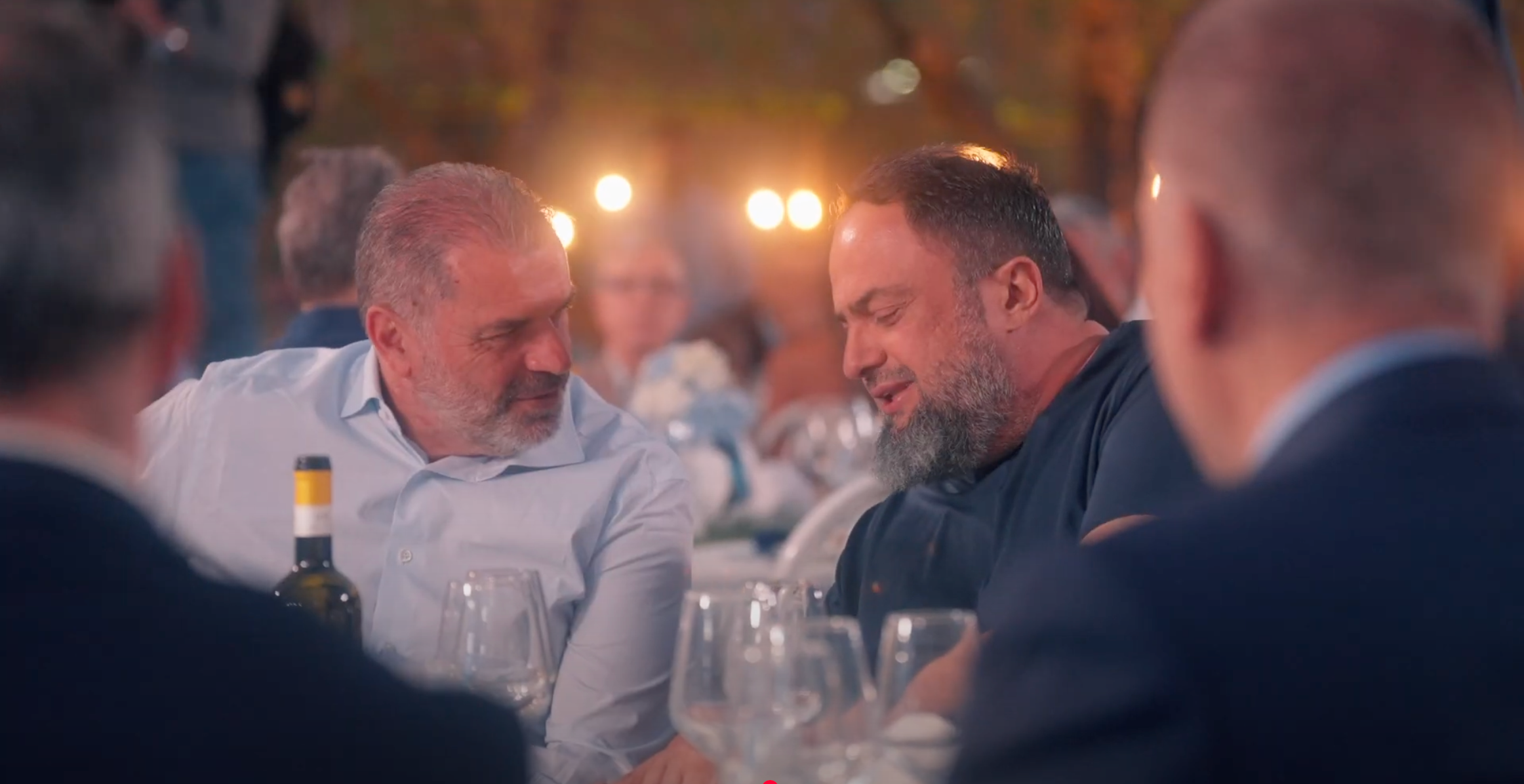 Ange Postecoglou seen at event with Evangelos Marinakis weeks before Nottingham Forest appointment