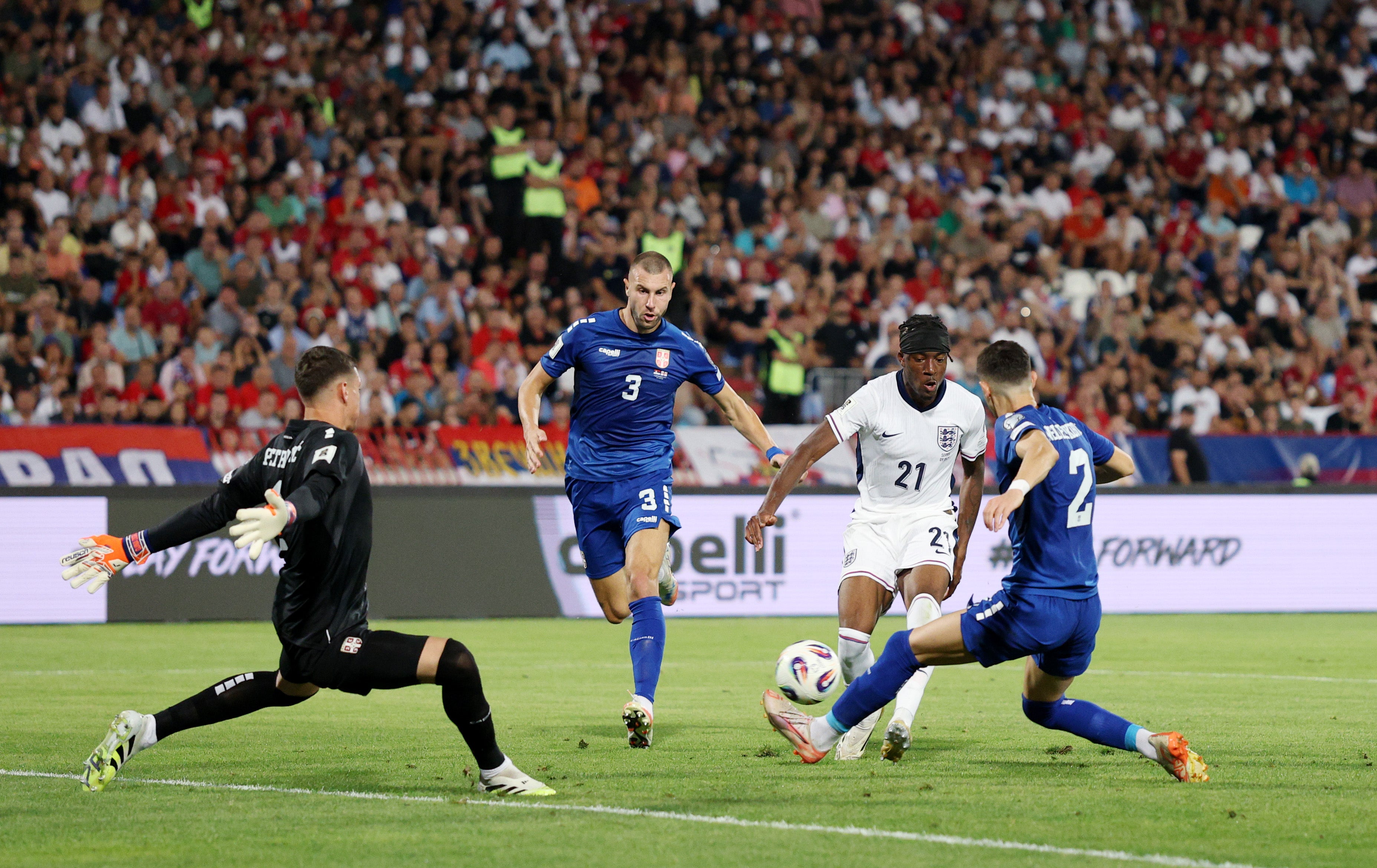 Noni Madueke doubled England’s advantage moments after Kane’s opener