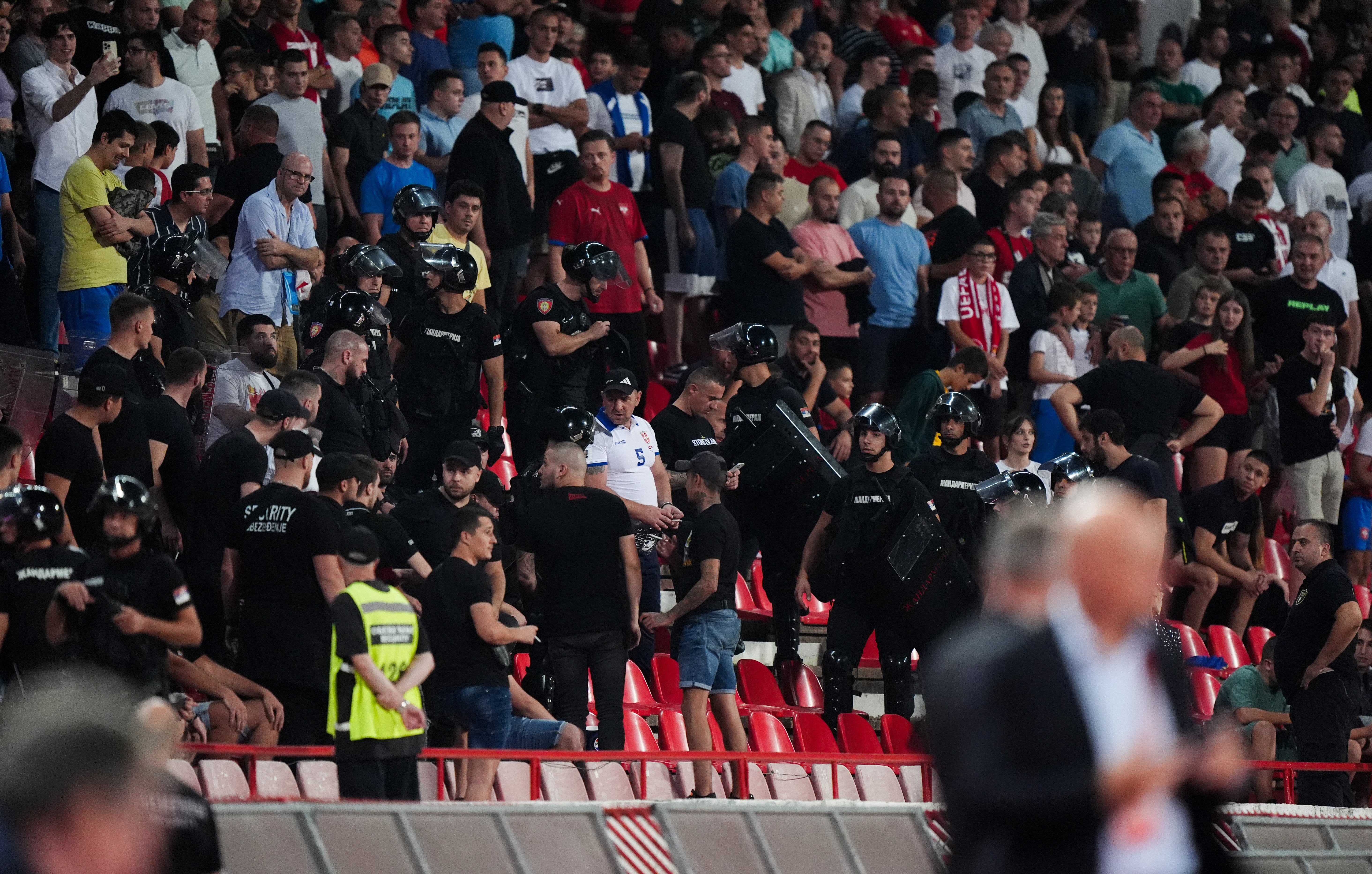 Riot police called into action at World Cup qualifier in Belgrade