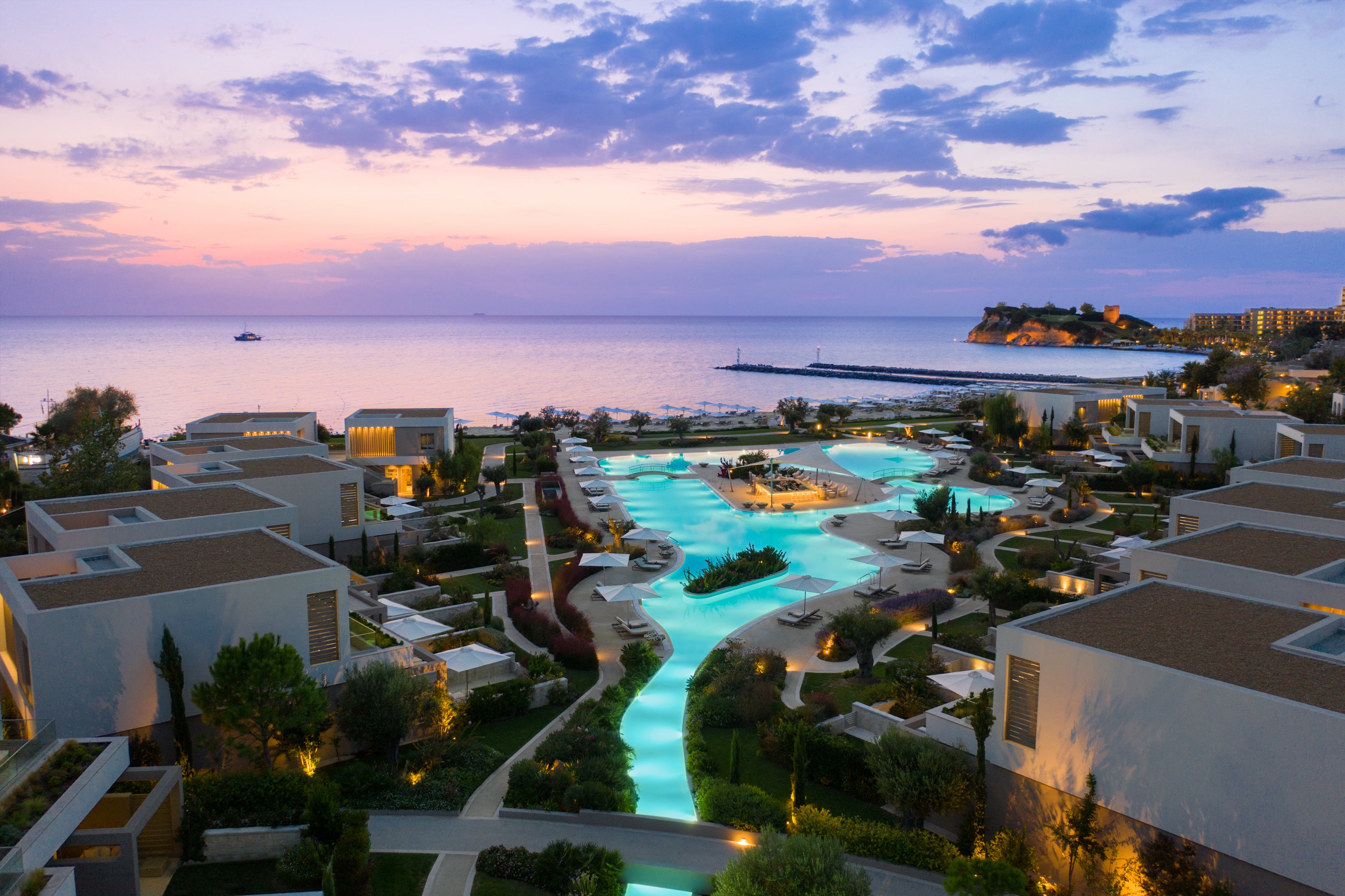 The spectacular Sani resort in Halkidiki, Greece on the shores of the Aegean Sea