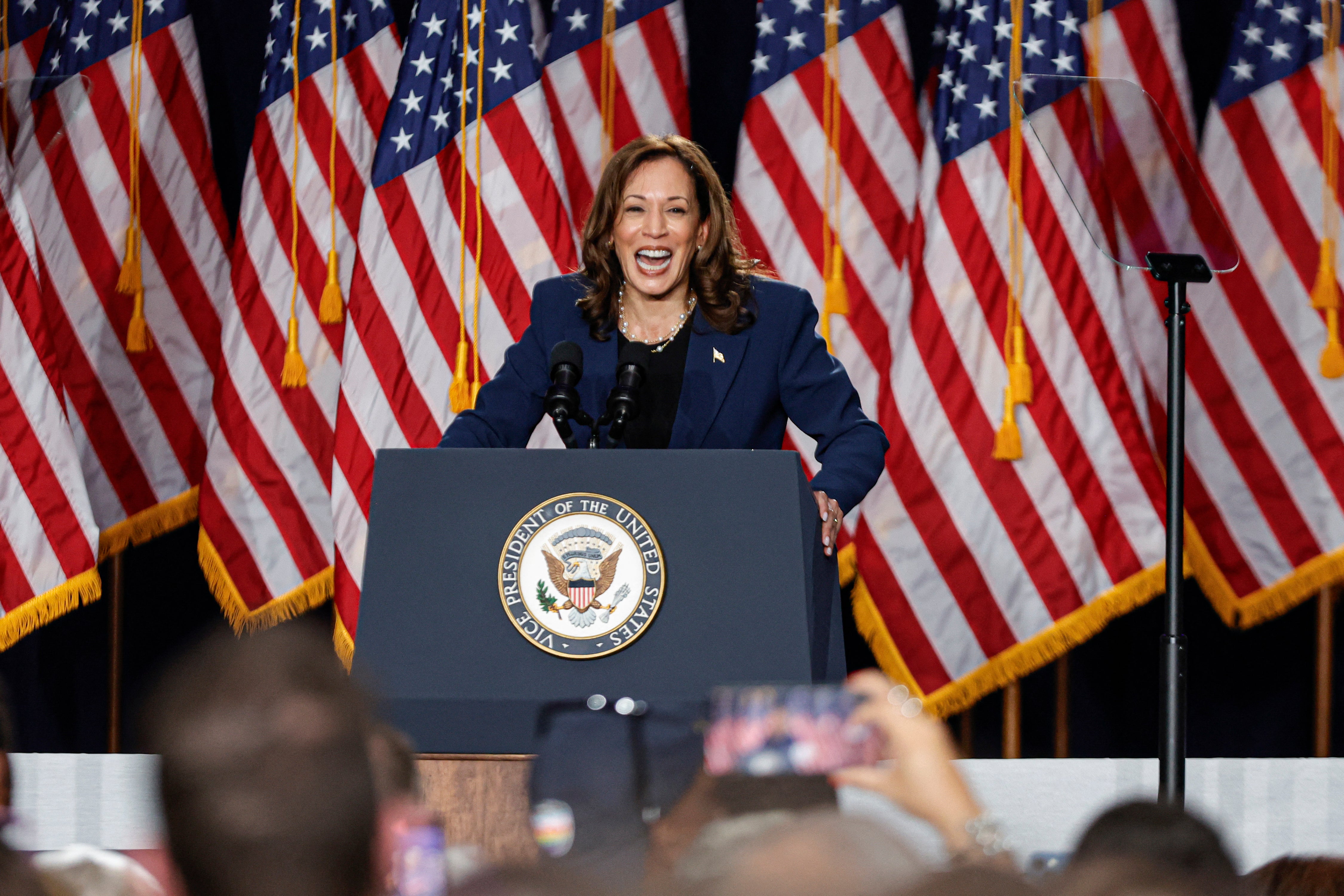 Harris launched her presidential campaign at the end of July 2024, kicking off with a speech in Wisconsin