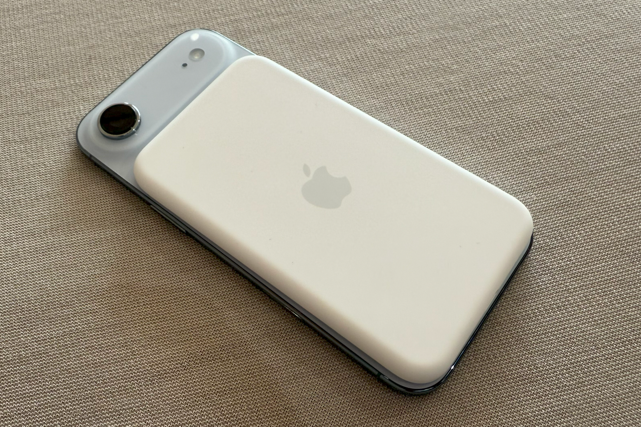 The iPhone Air with the optional MagSafe battery pack