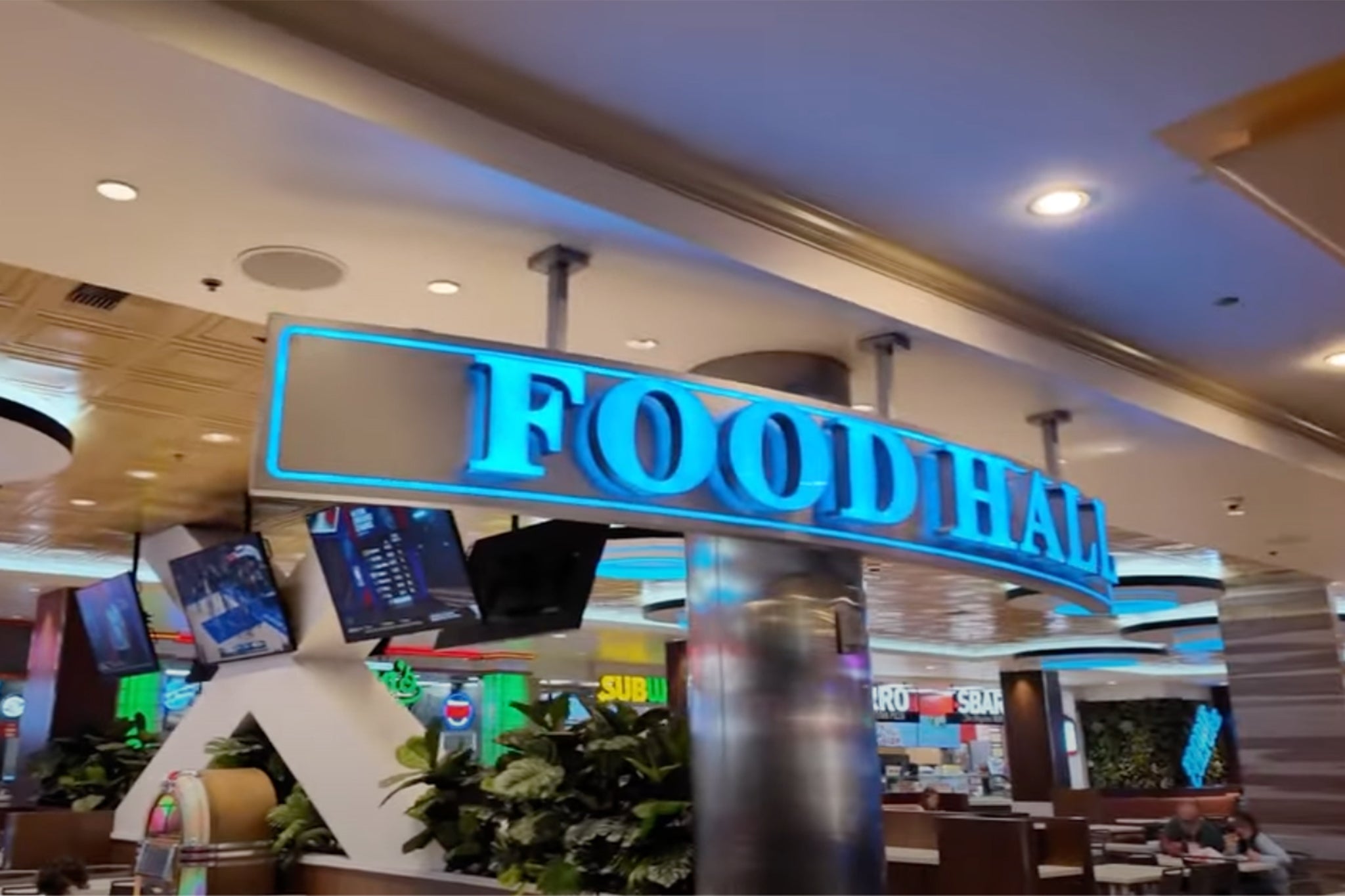 The food hall at the Horseshoe Casino in Las Vegas