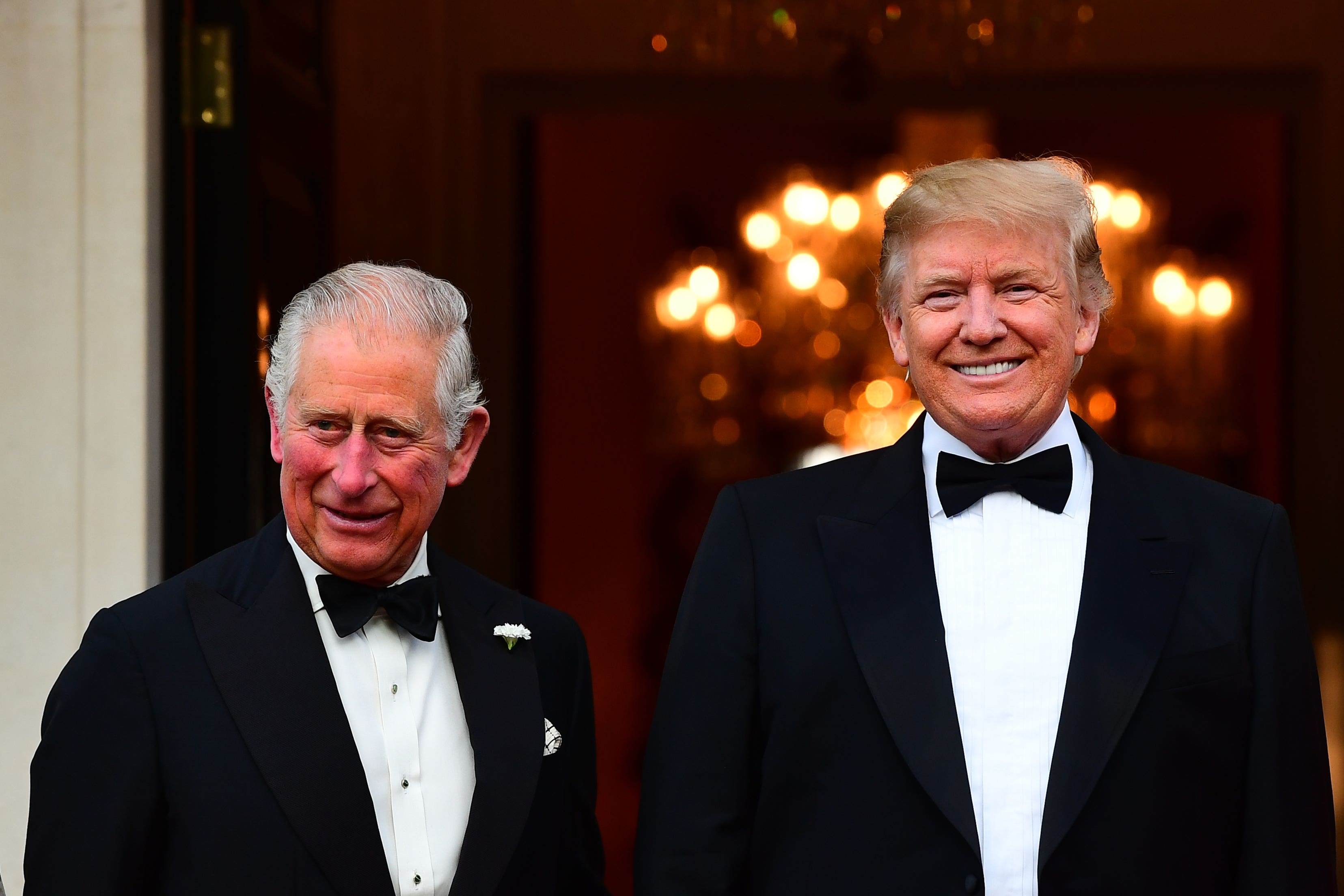 The now King with US President Donald Trump during his last state visit to the UK in 2019