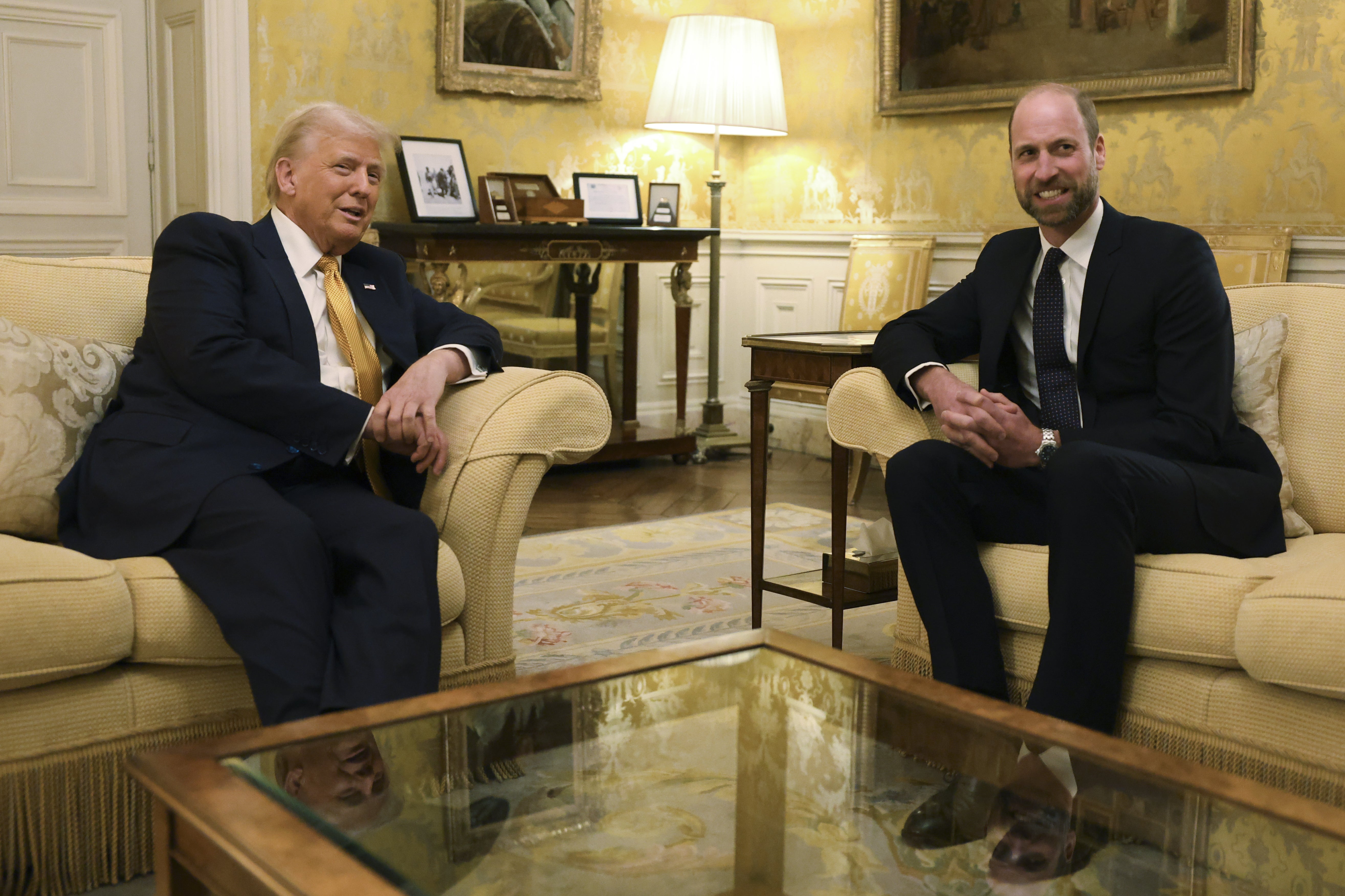 The Prince of Wales meeting Donald Trump in Paris last December