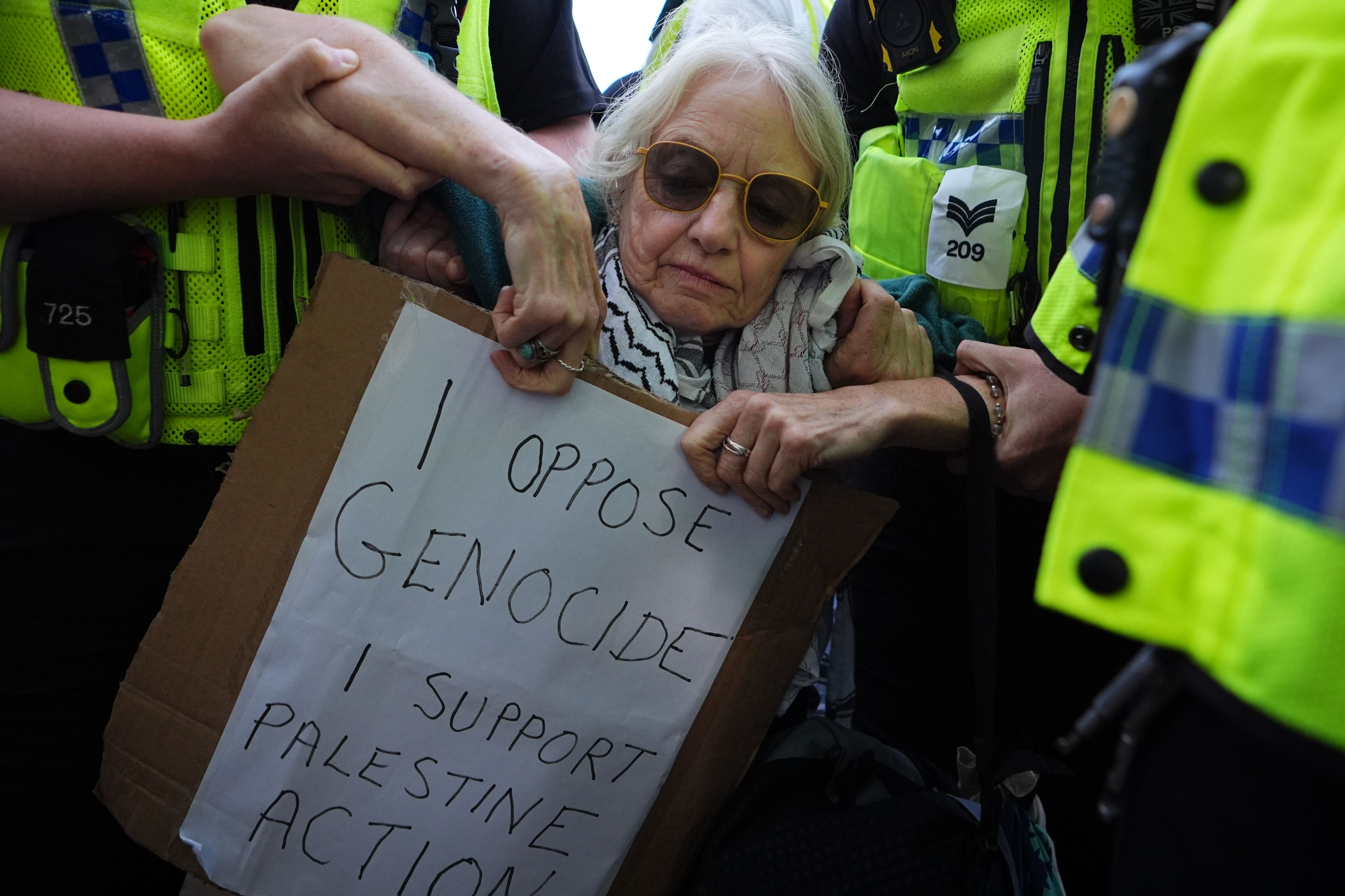 The detention of elderly demonstrators has been described as counterproductive (PA/James Manning)