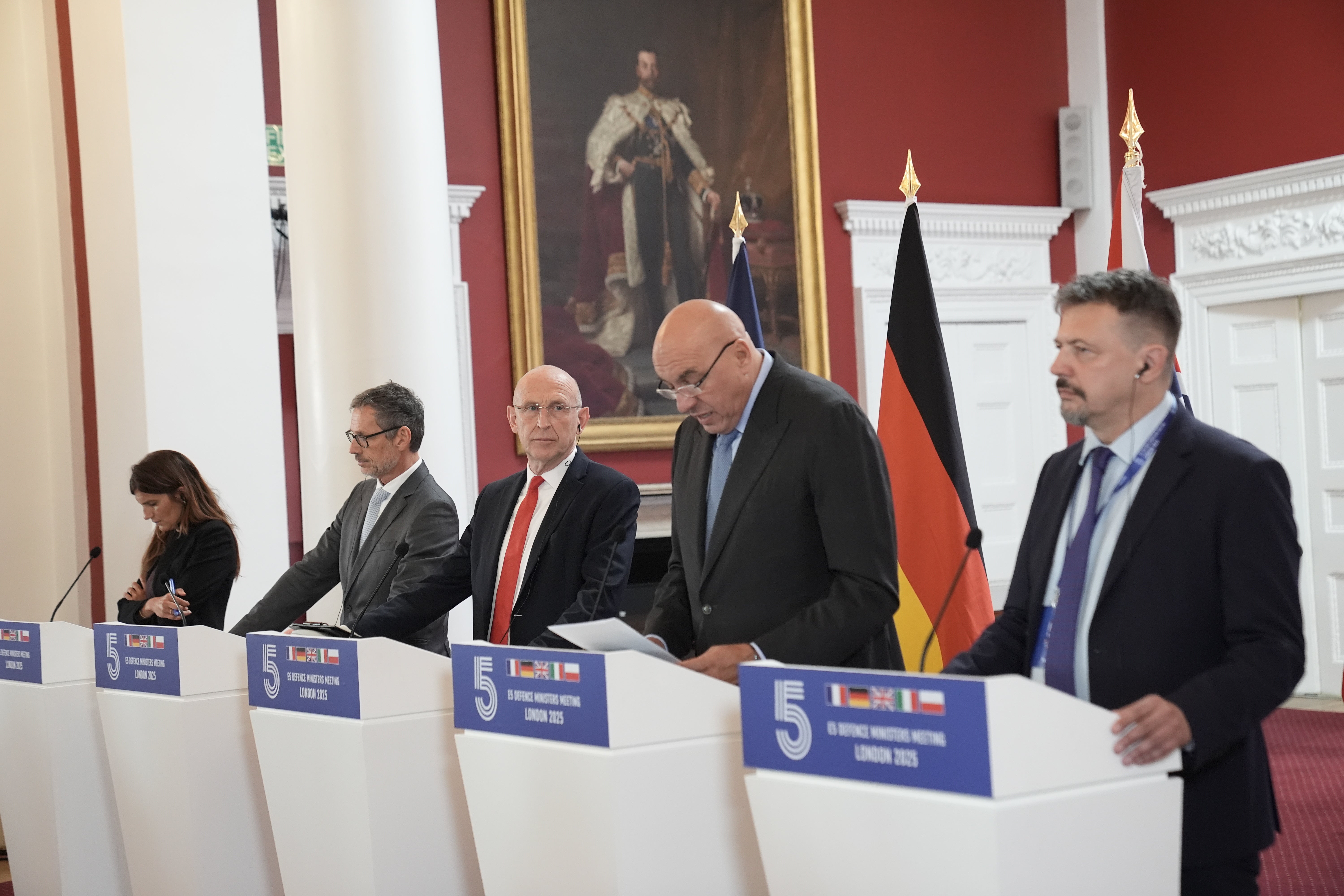 The Defence Secretary on Wednesday hosted his counterparts from France, Germany, Italy and Poland – the so-called E5 nations (Stefan Rousseau/PA)