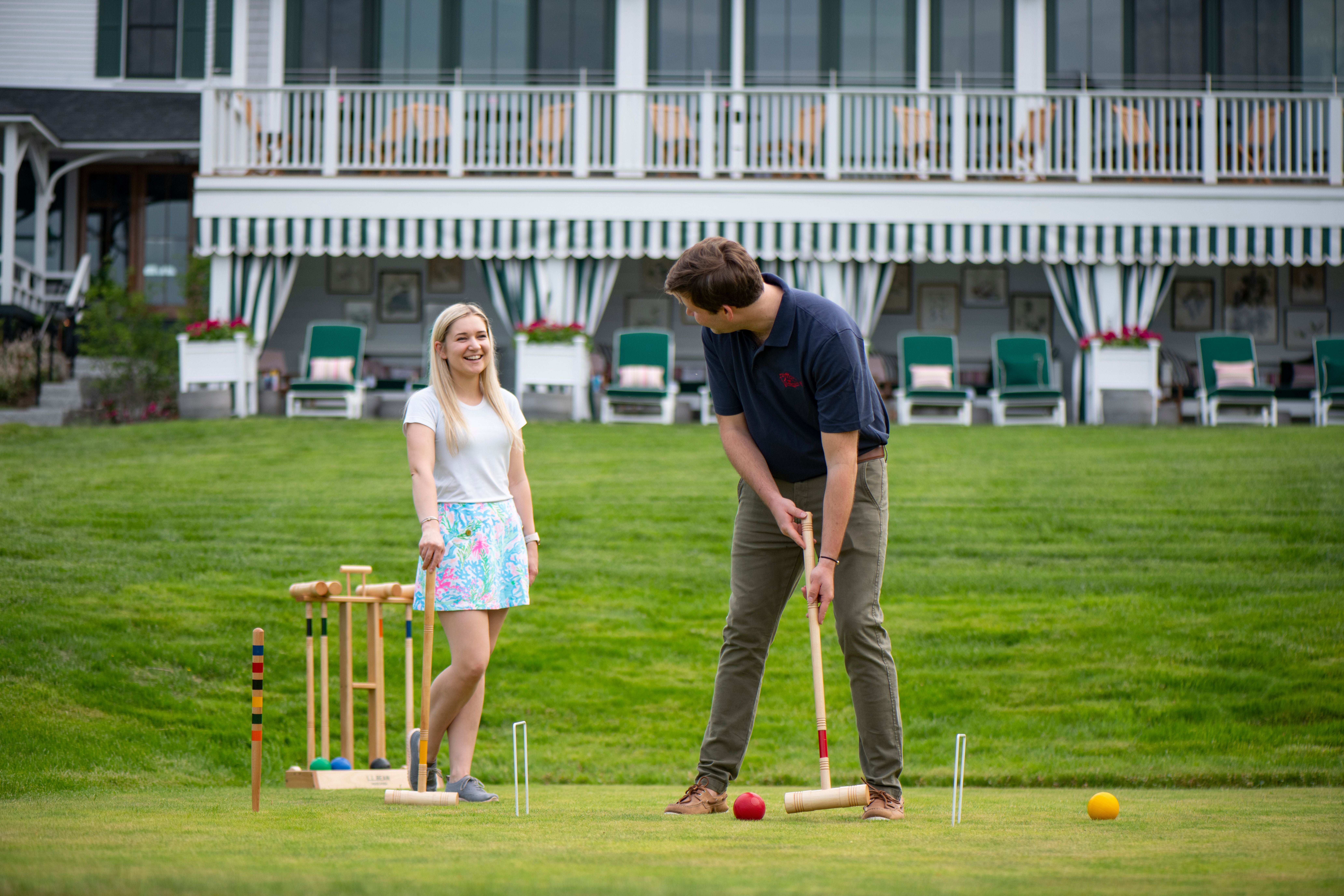 Croquet takes center stage at The Claremont Hotel in Maine, which offers guests the services of a Croquet Concierge
