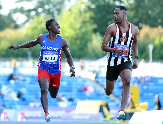 <p>Jeremiah Azu and Zharnel Hughes will be GB’s best hopes in the men’s 100m at the upcoming World Athletics Championships</p>