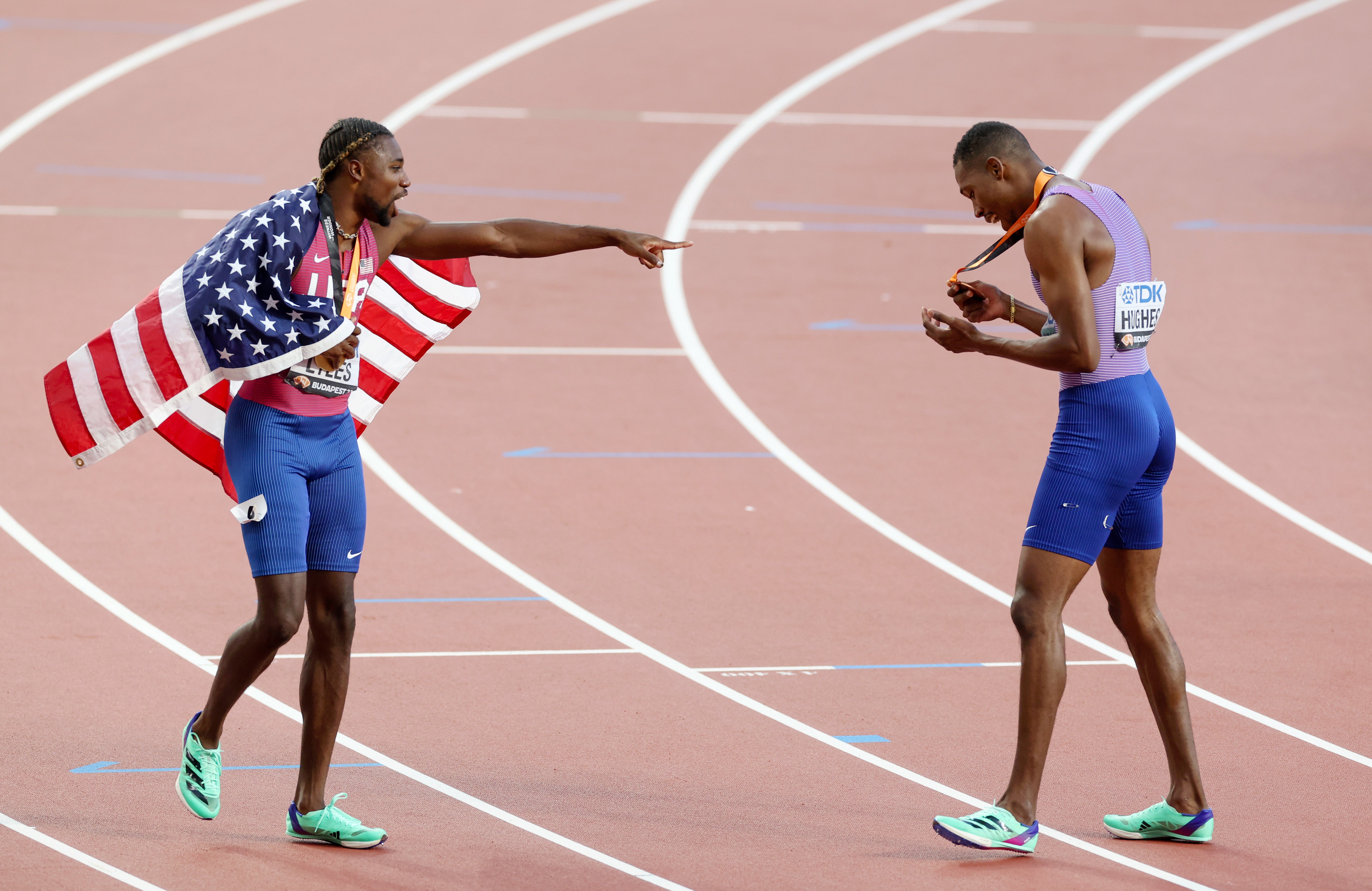 Meanwhile, rival Lyles took gold