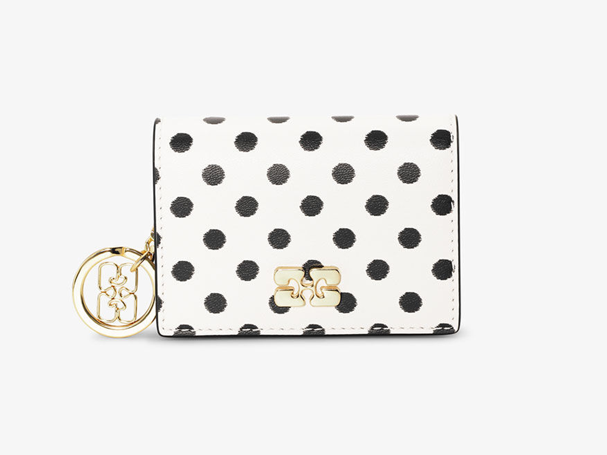 Best womens purse IndyBest review Ganni bou card holder with flap and dots