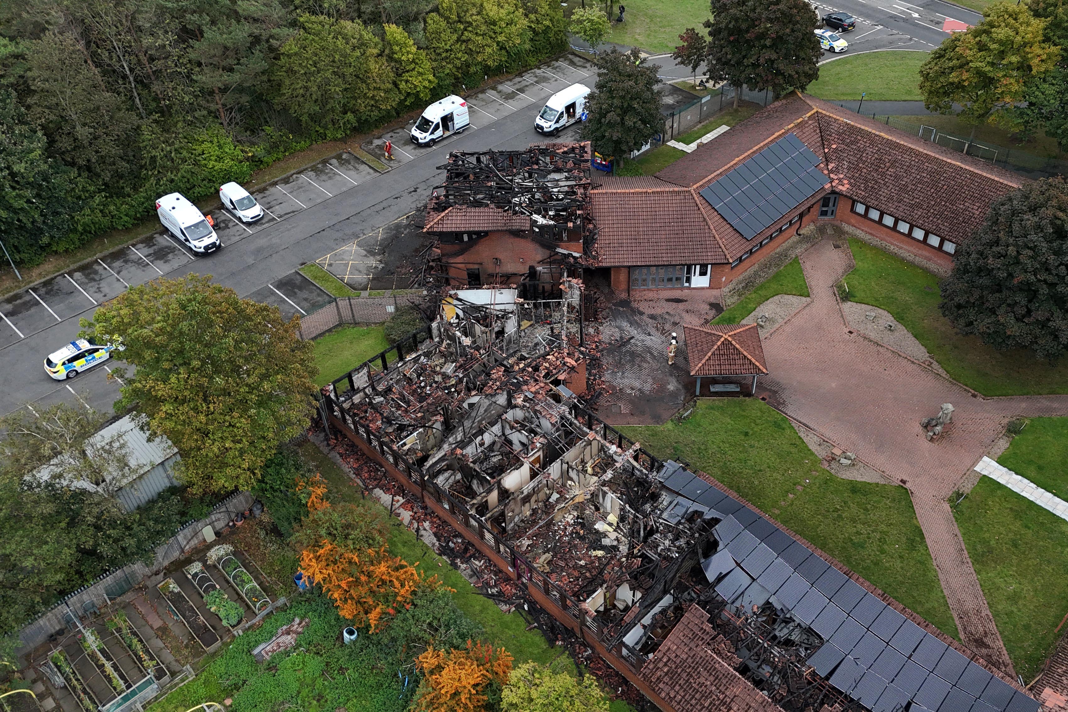 The offices of Sharon Hodgson, Labour MP for Washington and Gateshead South, have been destroyed in a suspected arson attack (Owen Humphreys/PA)