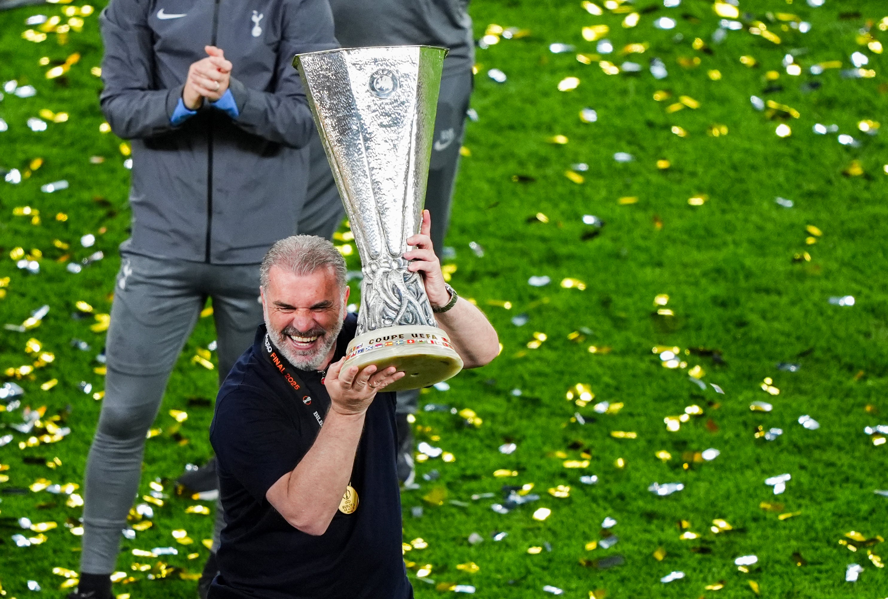 Ange Postecoglou won the Europa League trophy for Tottenham last season