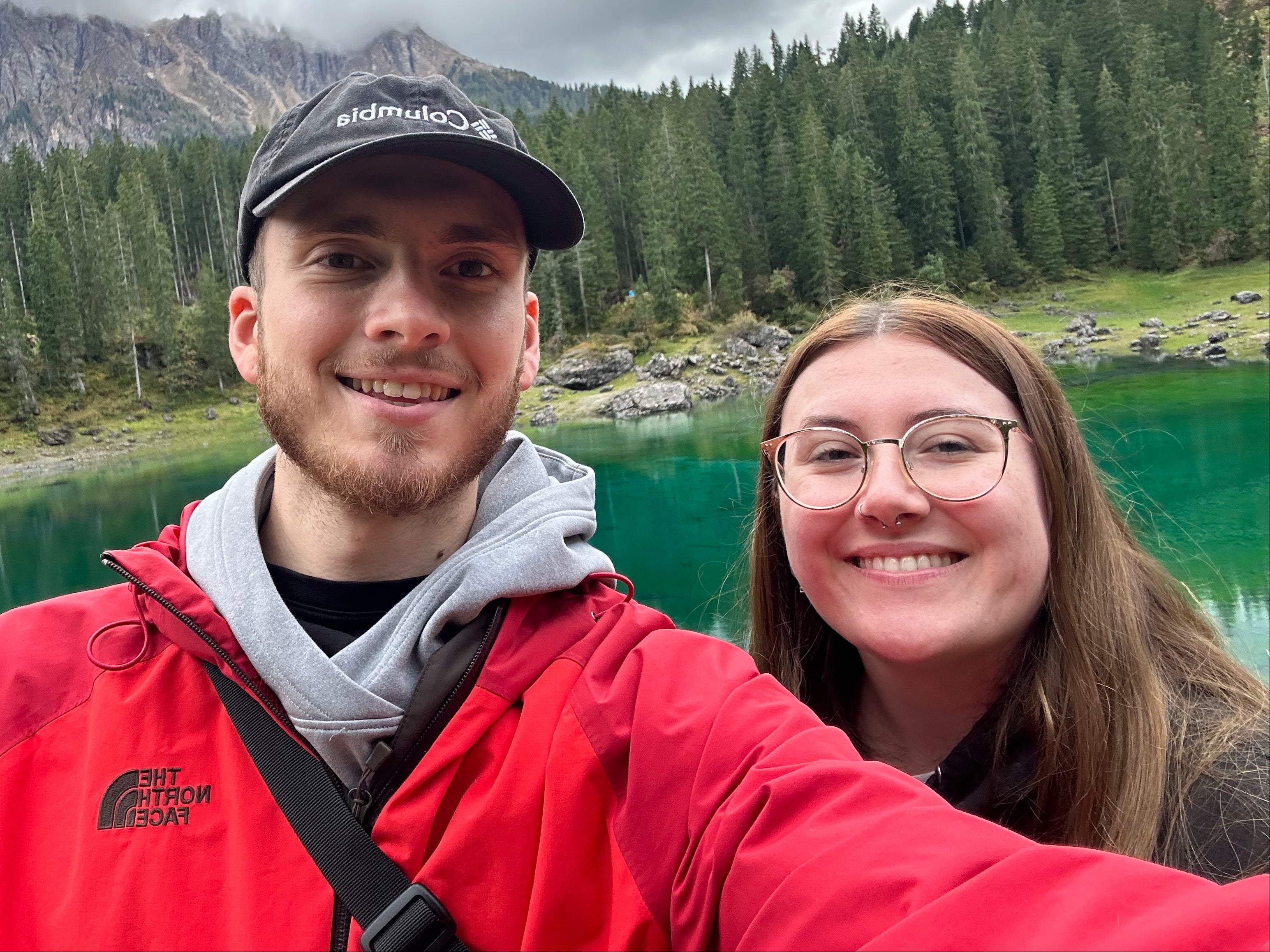 Natasha Reynolds, pictured with her partner, was forced to have both of her ovaries removed at just 23 years old