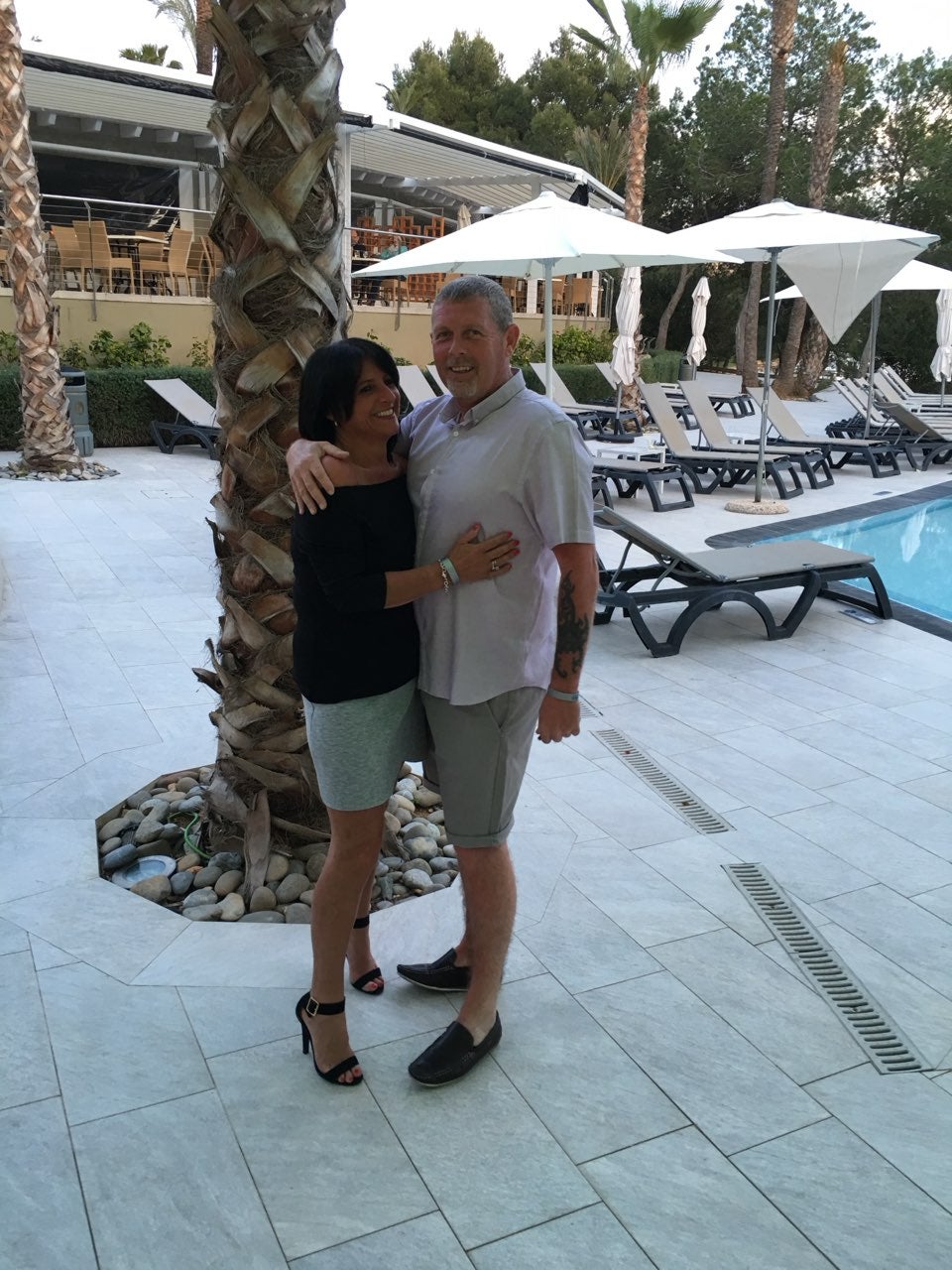 Mr Harper, pictured with his long term partner Della, now has chemotherapy twice a week