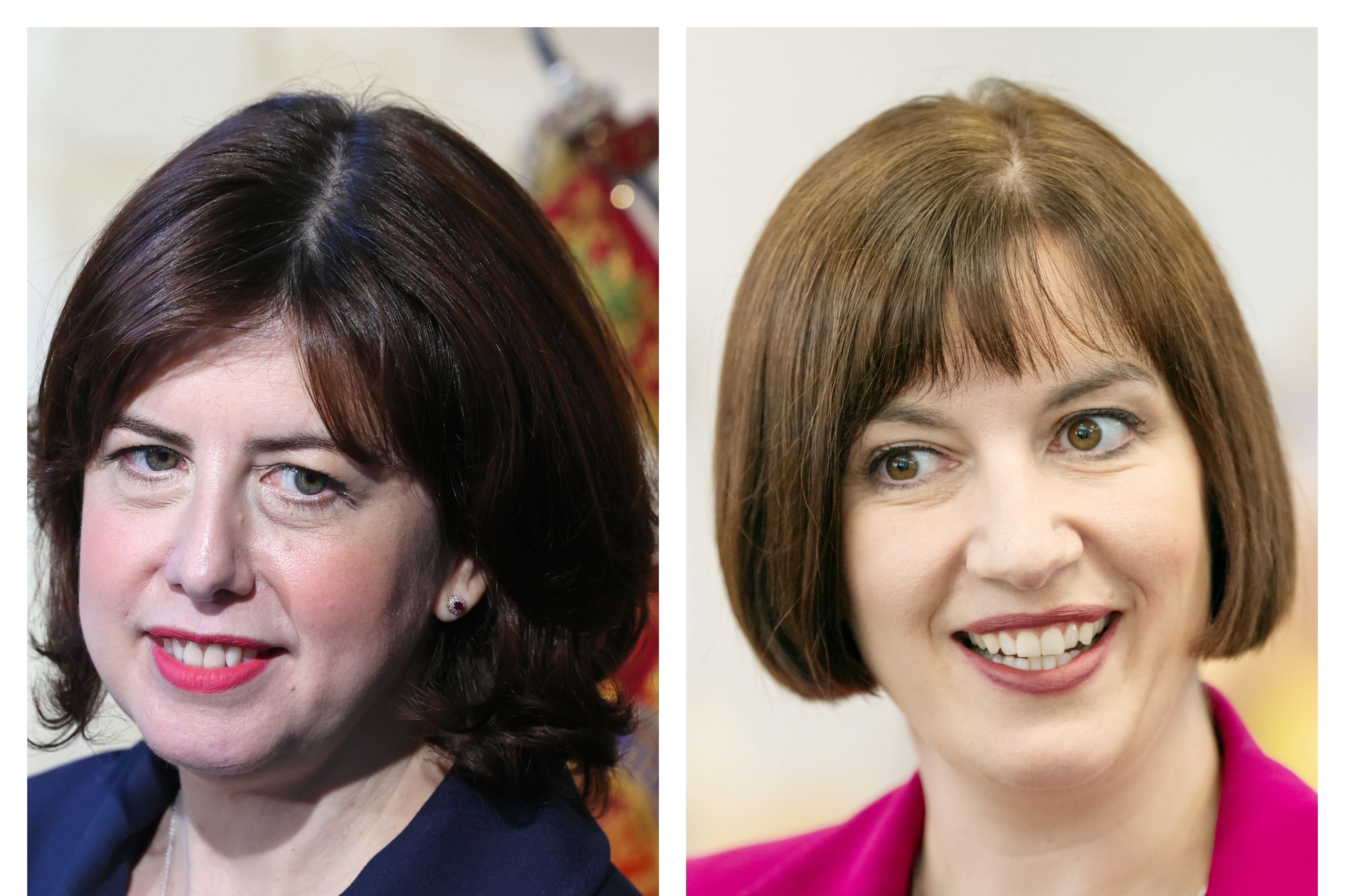 Lucy Powell, left, will go head to head with Bridget Phillipson for the Labour deputy leadership (PA)