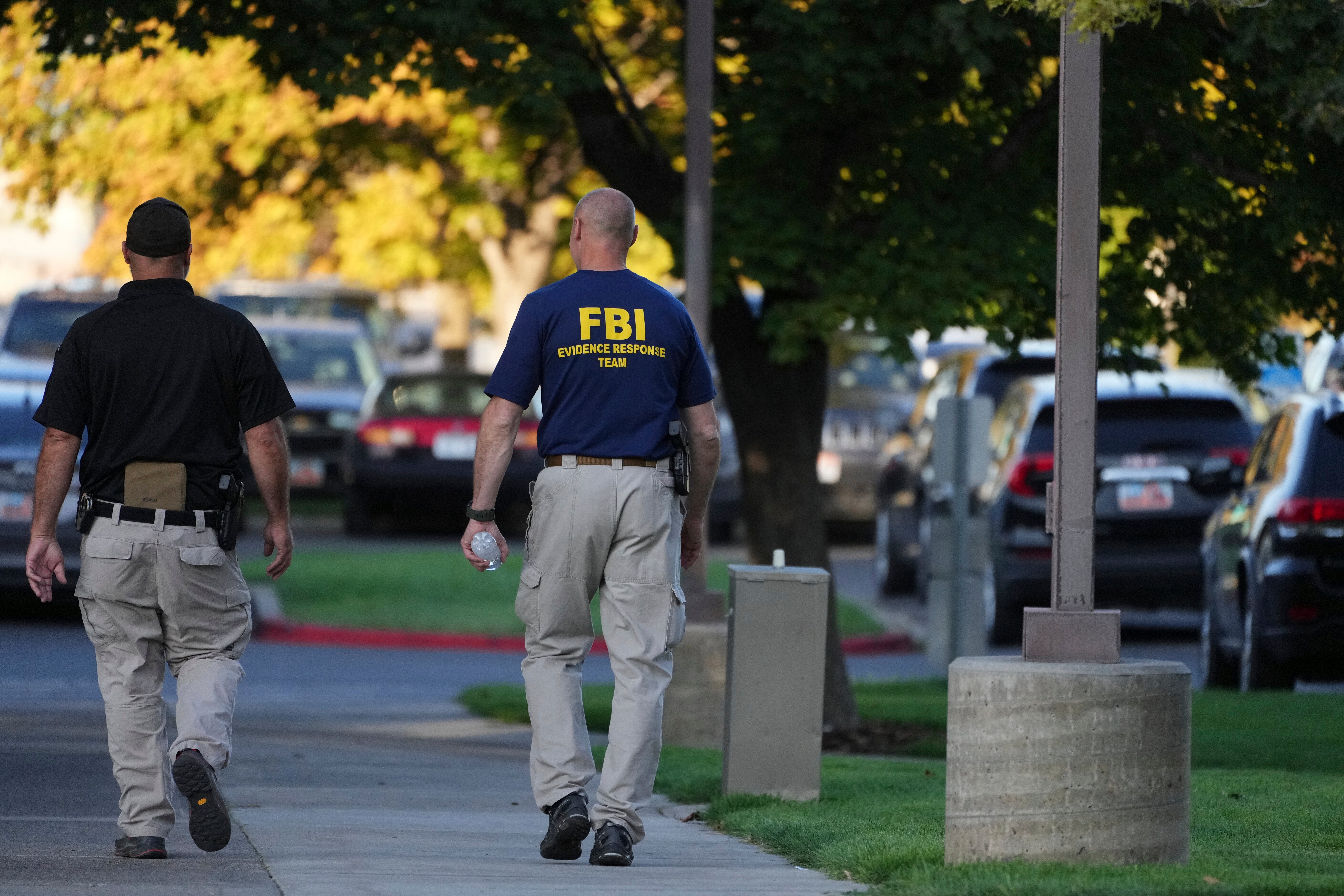 FBI agents at Utah State University following the fatal shooting of Charlie Kirk