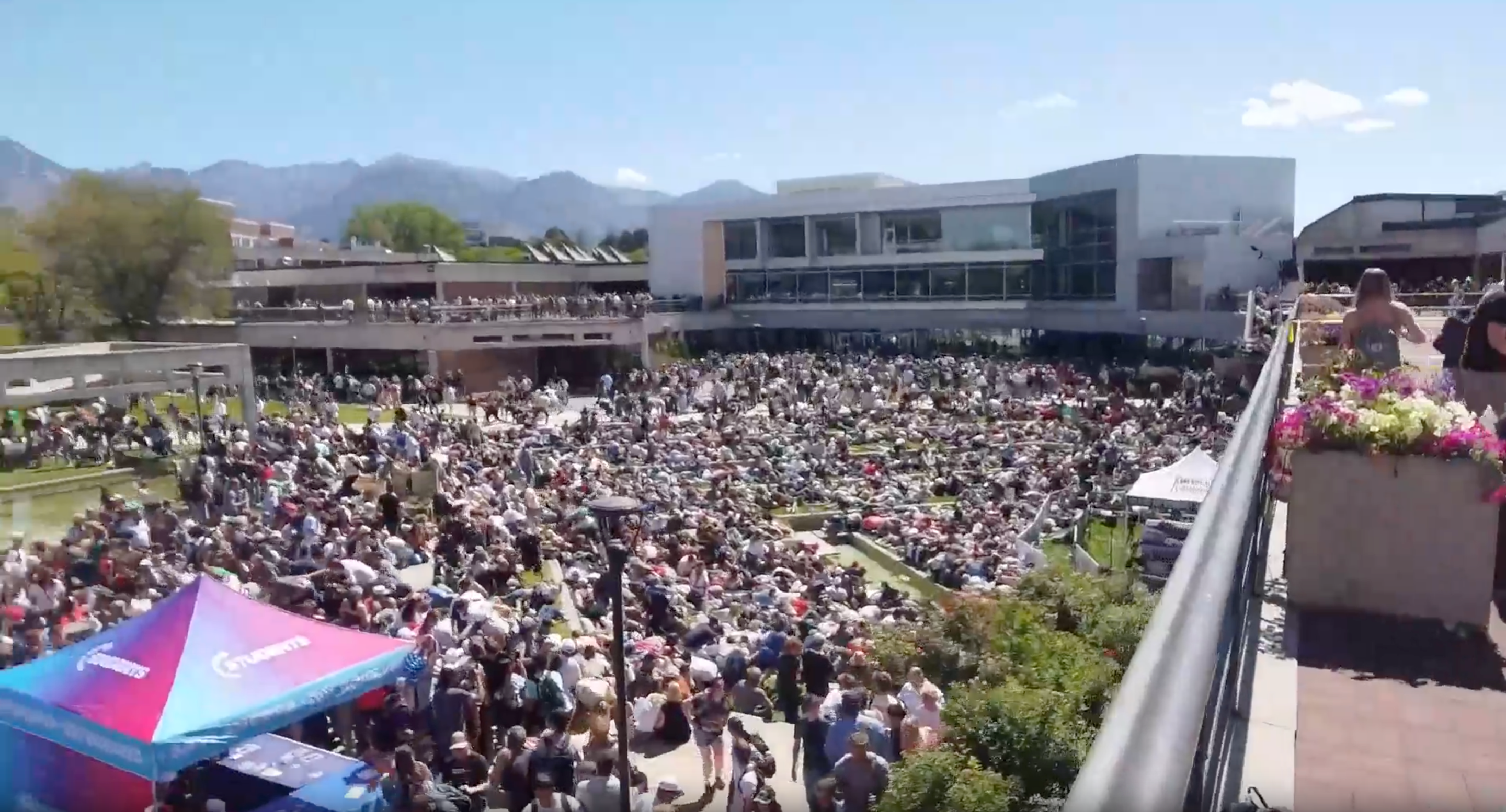 Panic took hold after gun shots were heard at the event in Utah