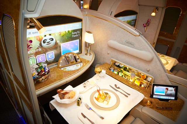 <p>First-class on Emirates is still open to kids, but those aged eight and under cannot purchase a first-class ticket using reward points</p>