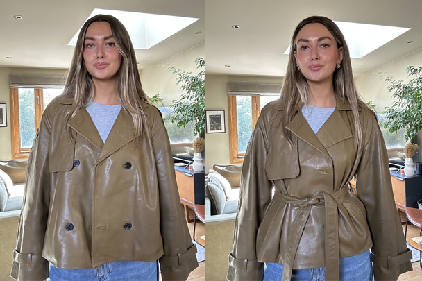 indybest best trench coats review AllSaints reed cropped leather trench coat