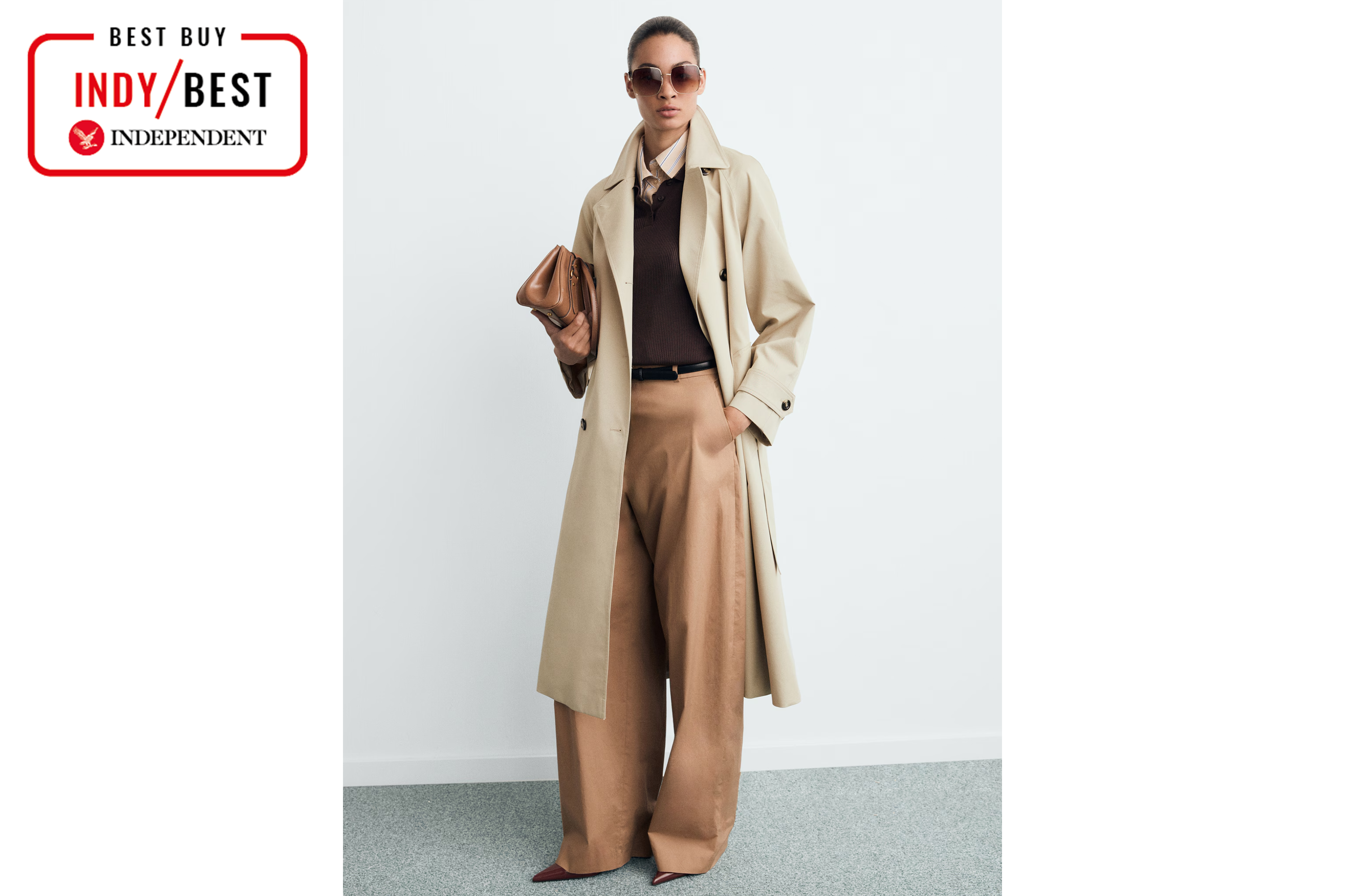 indybest best trench coats review Mango long double breasted coat
