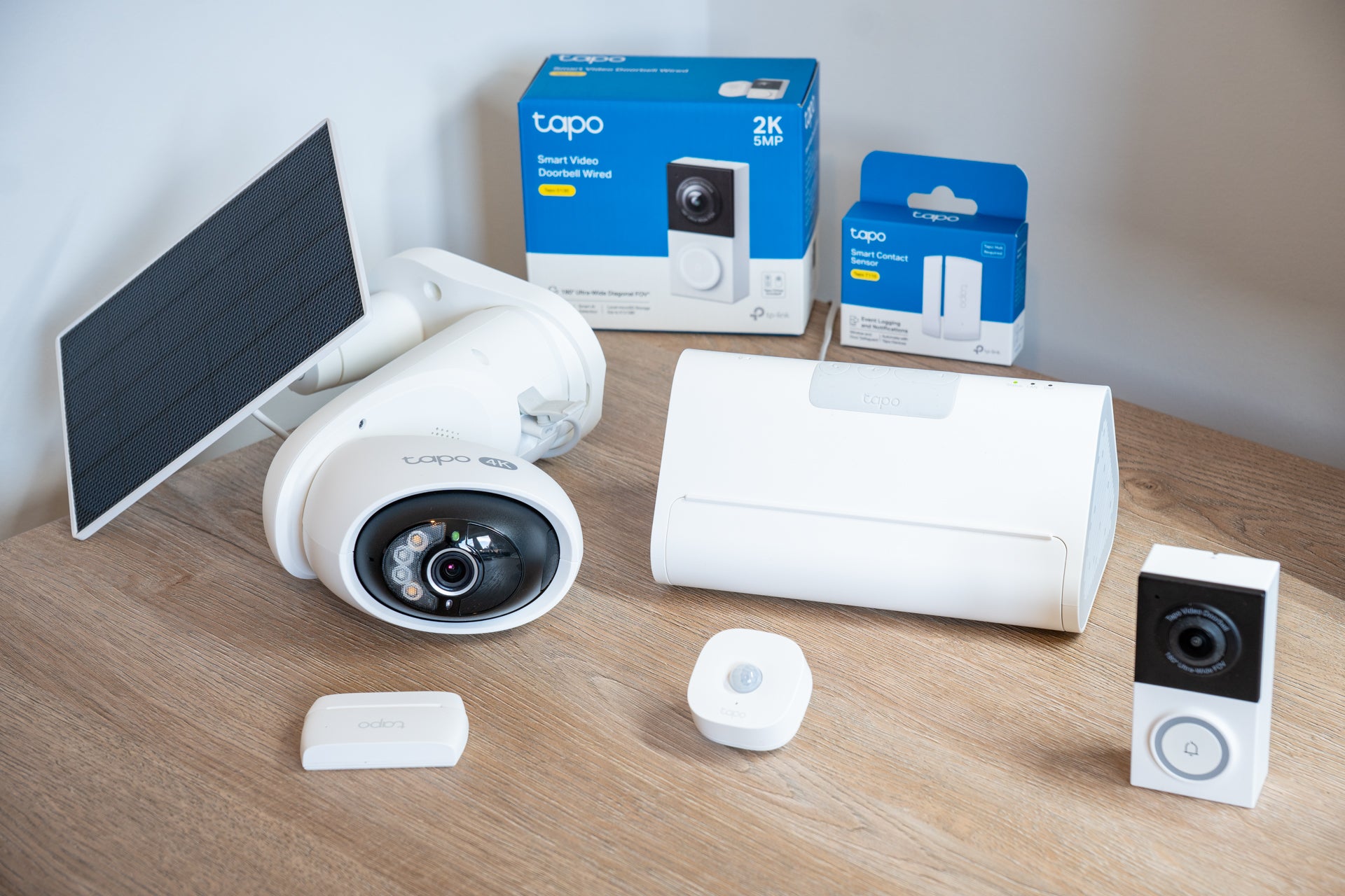 <p>TP-Link's Tapo security system includes cameras, sensors, doorbells and a central control hub.</p>