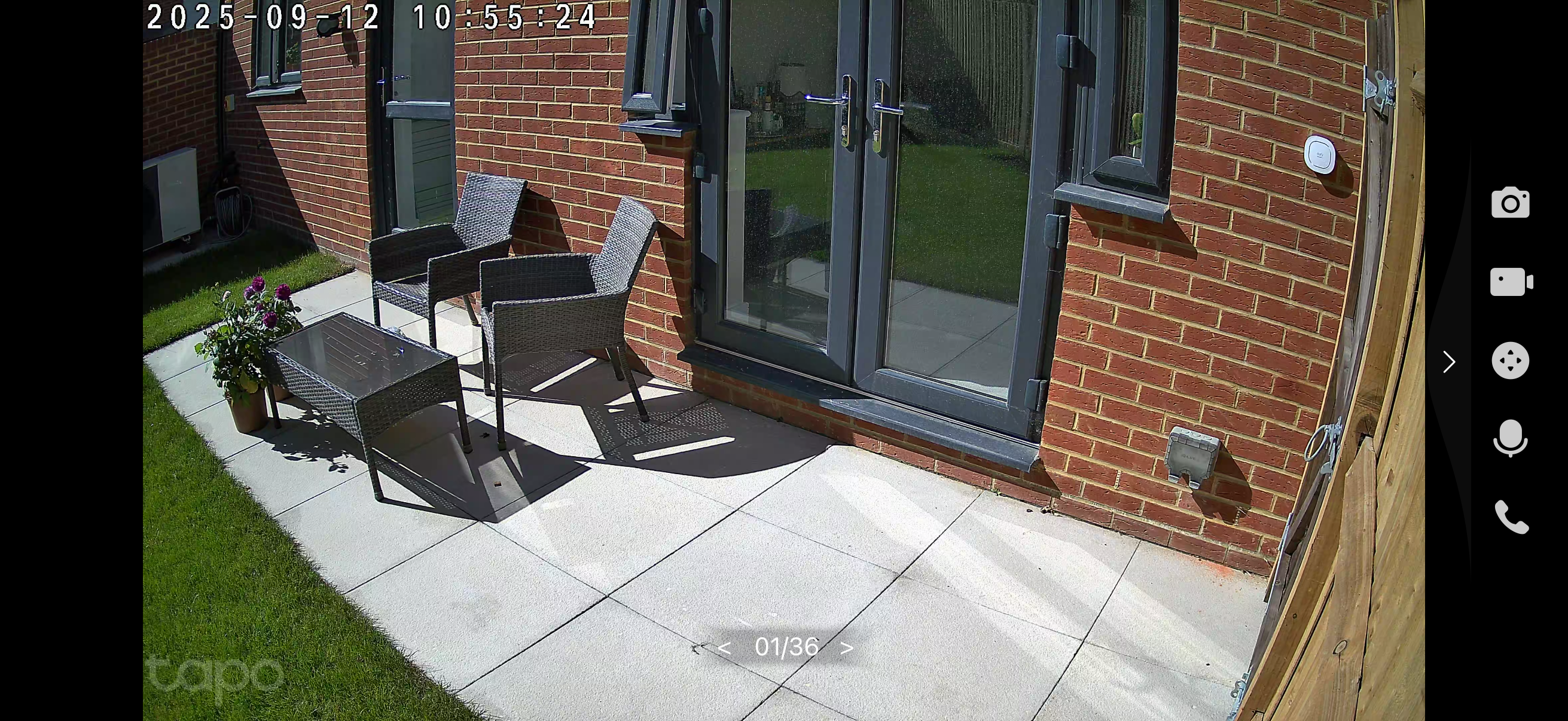 Footage streamed from the Tapo C660 security camera