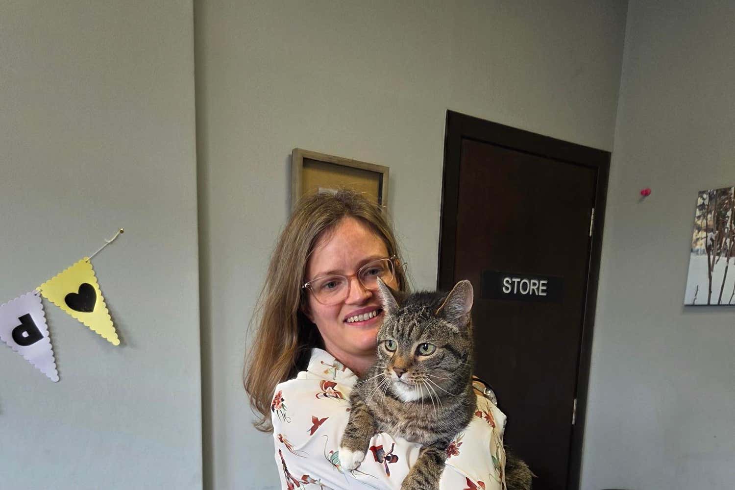 A tabby cat named George was handed in to the Scottish SPCA (SSPCA/Handout)