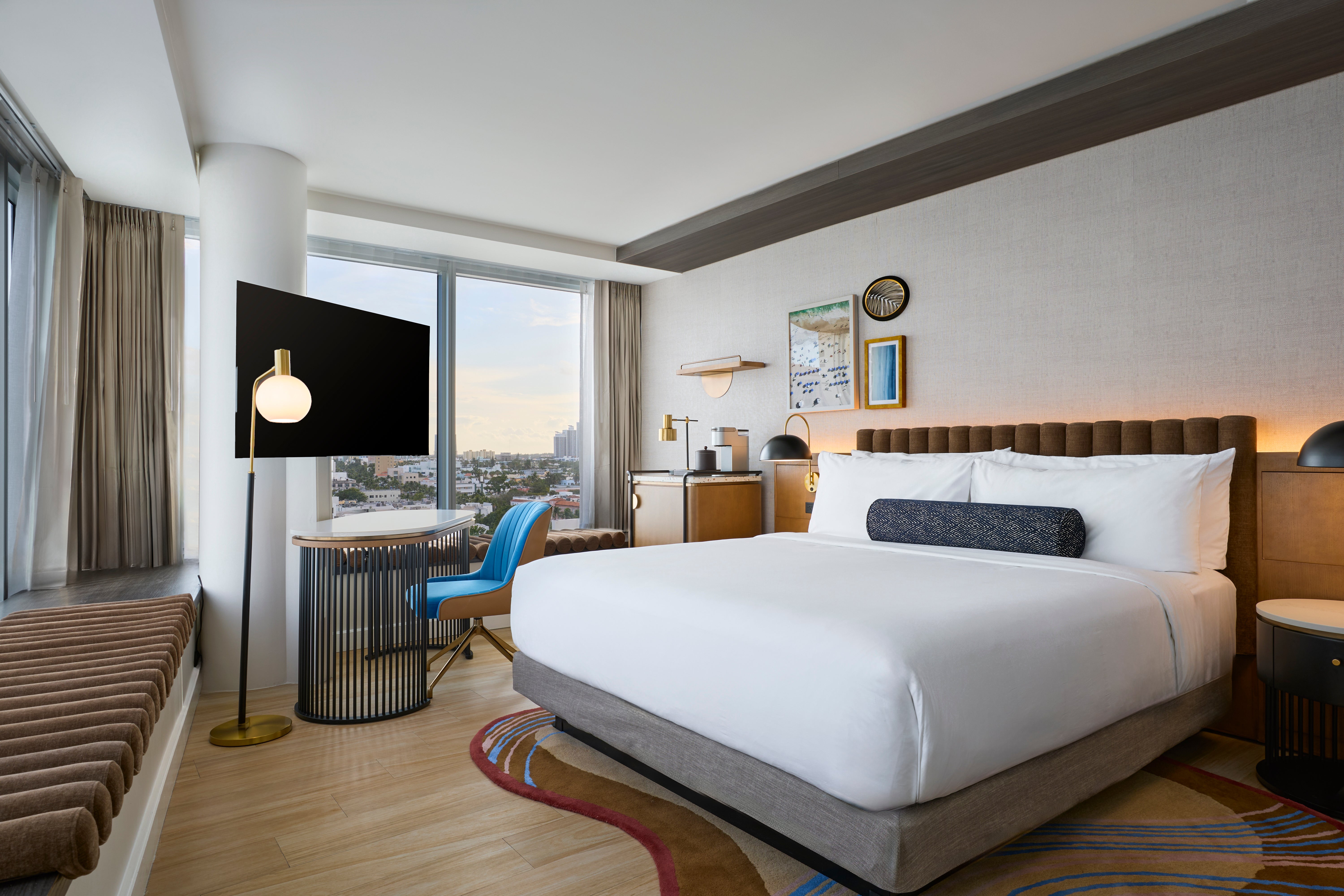 Expect a king-size, or a pair of queen-size beds, at the Hyatt Centric South Beach Miami