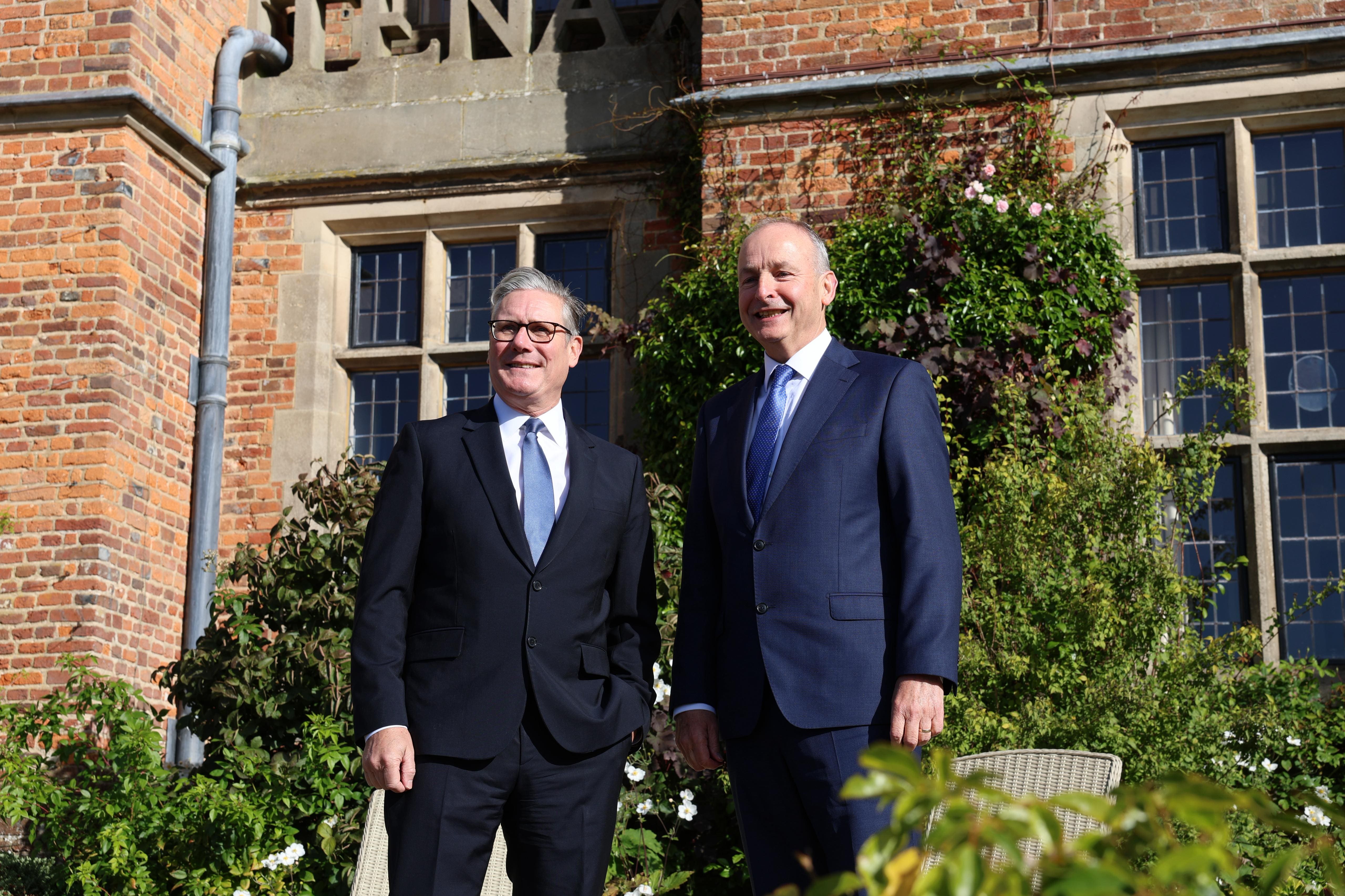 Taoiseach Micheal Martin meeting UK Prime Minister Sir Keir Starmer in March (Government of Ireland/PA)