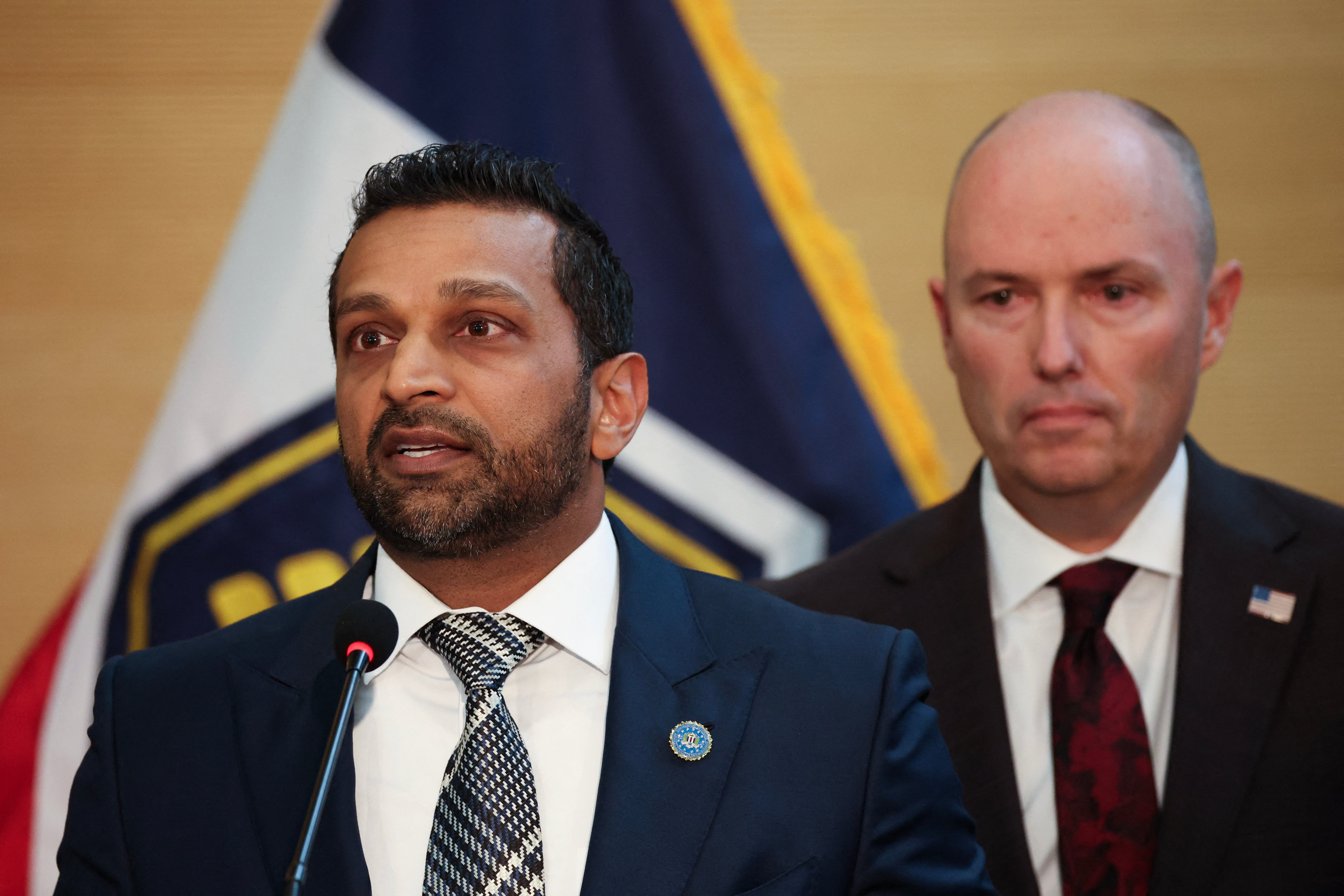 FBI Director Kash Patel and Utah Governor Spencer Cox led the press conference on Friday, condemning the political violence against Charlie Kirk