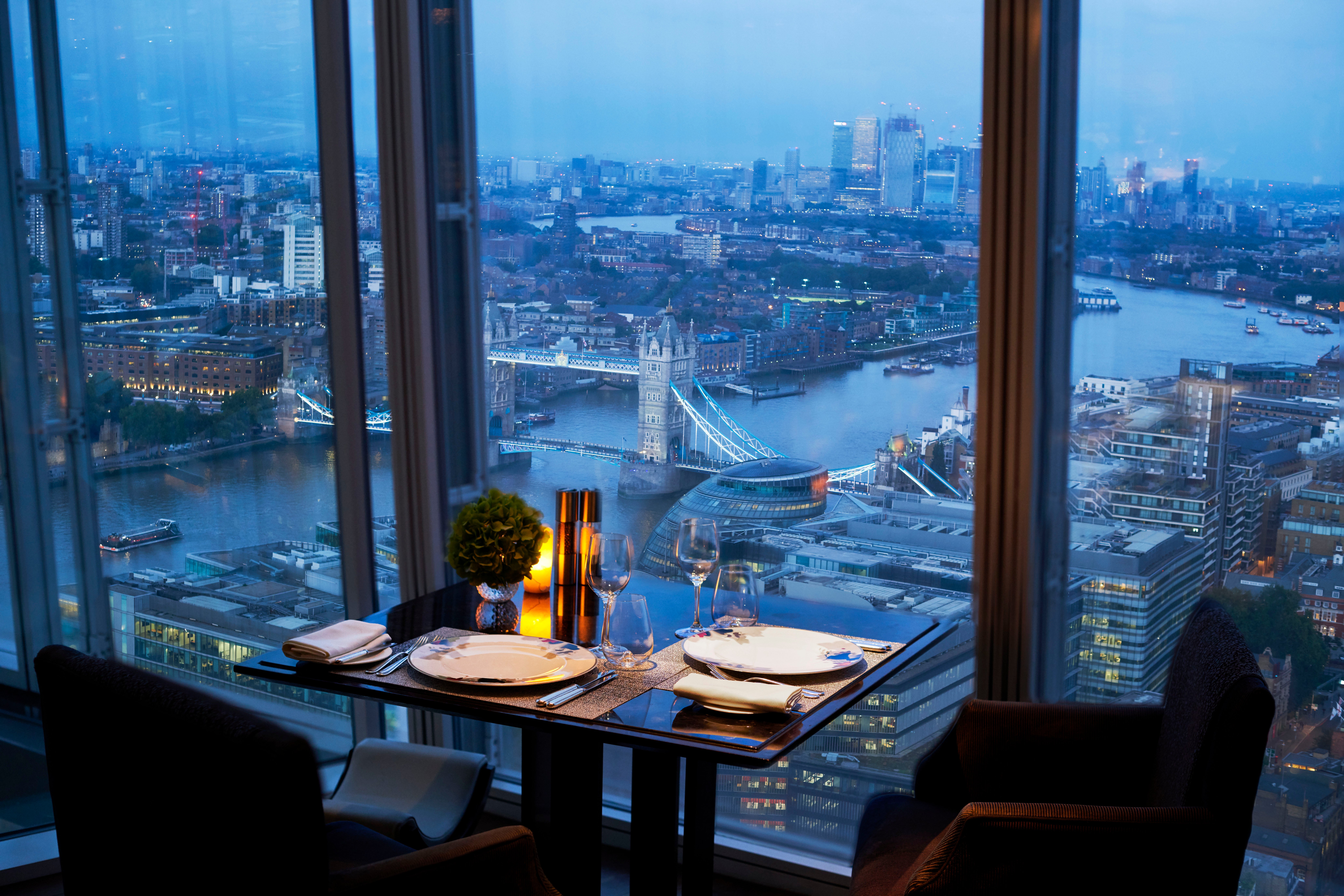 Asian-European restaurant Ting overlooks the Thames
