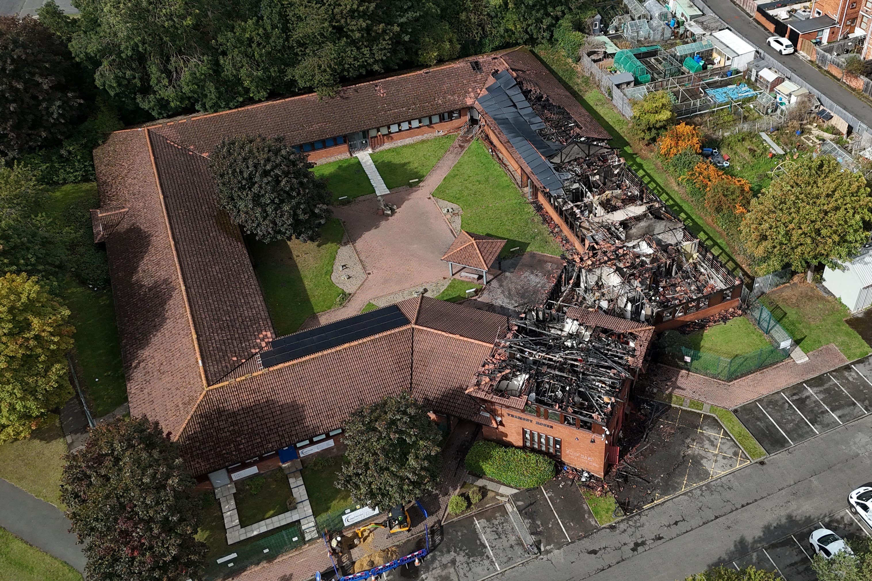 The scene at the building (Owen Humphreys/PA)