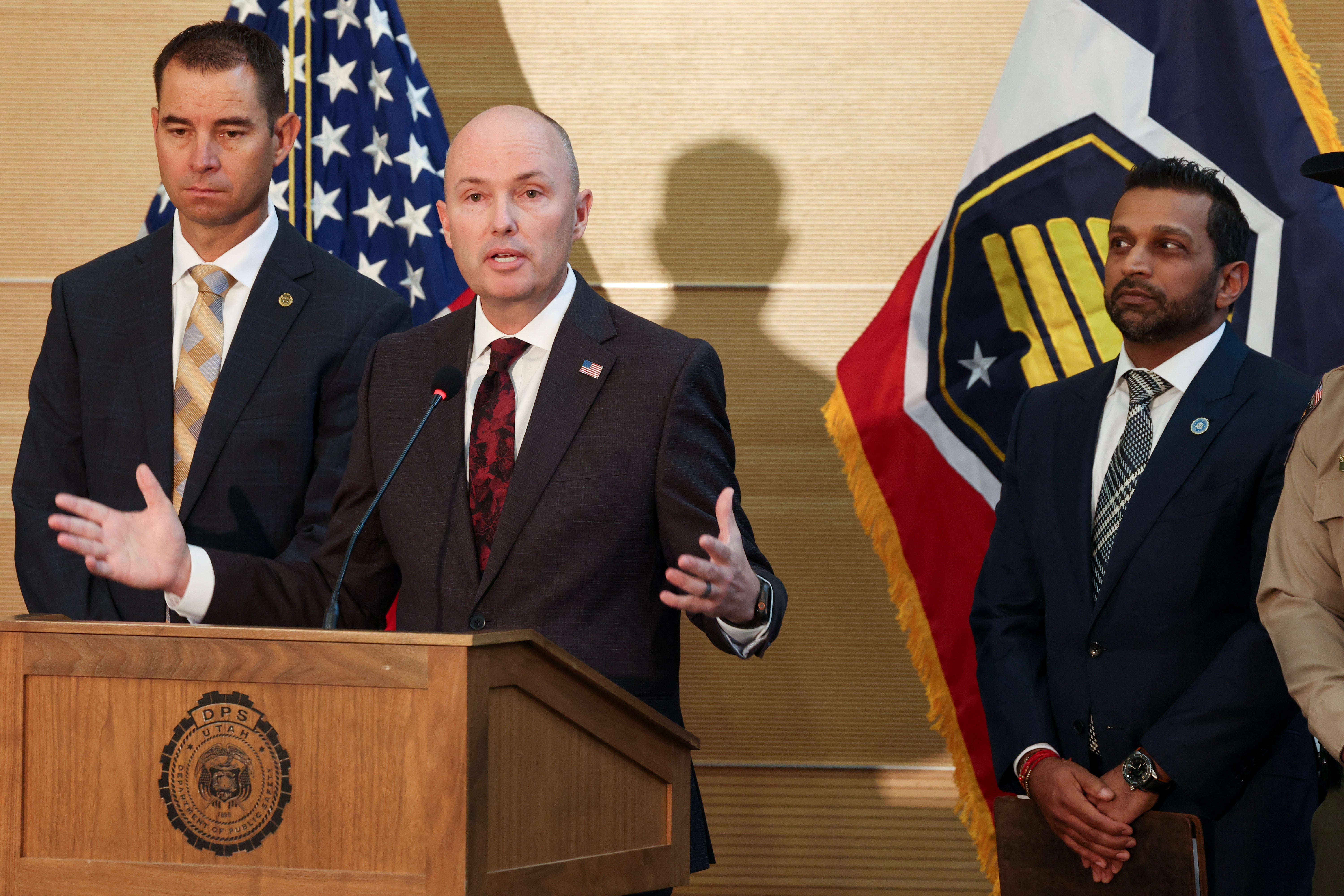 “This is not good for us, it is not good for us to consume,” Utah Gov. Spencer Cox said Friday after announcing arrest of suspect in murder of Charlie Kirk. “I would encourage people to log off. Turn off. Touch grass. Hug a family member. Go out and do good in your community.”