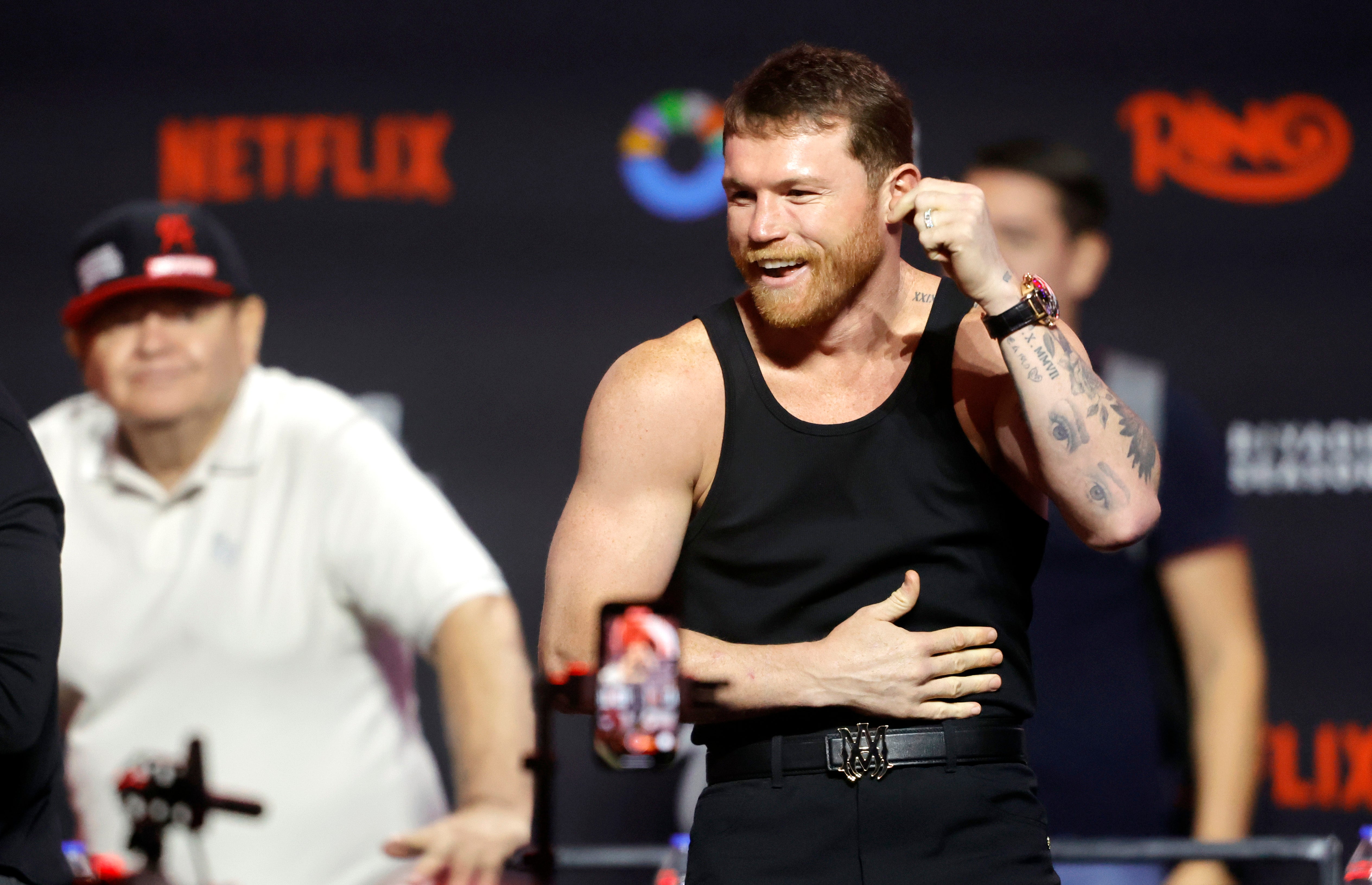 Canelo Alvarez during Thursday’s press conference