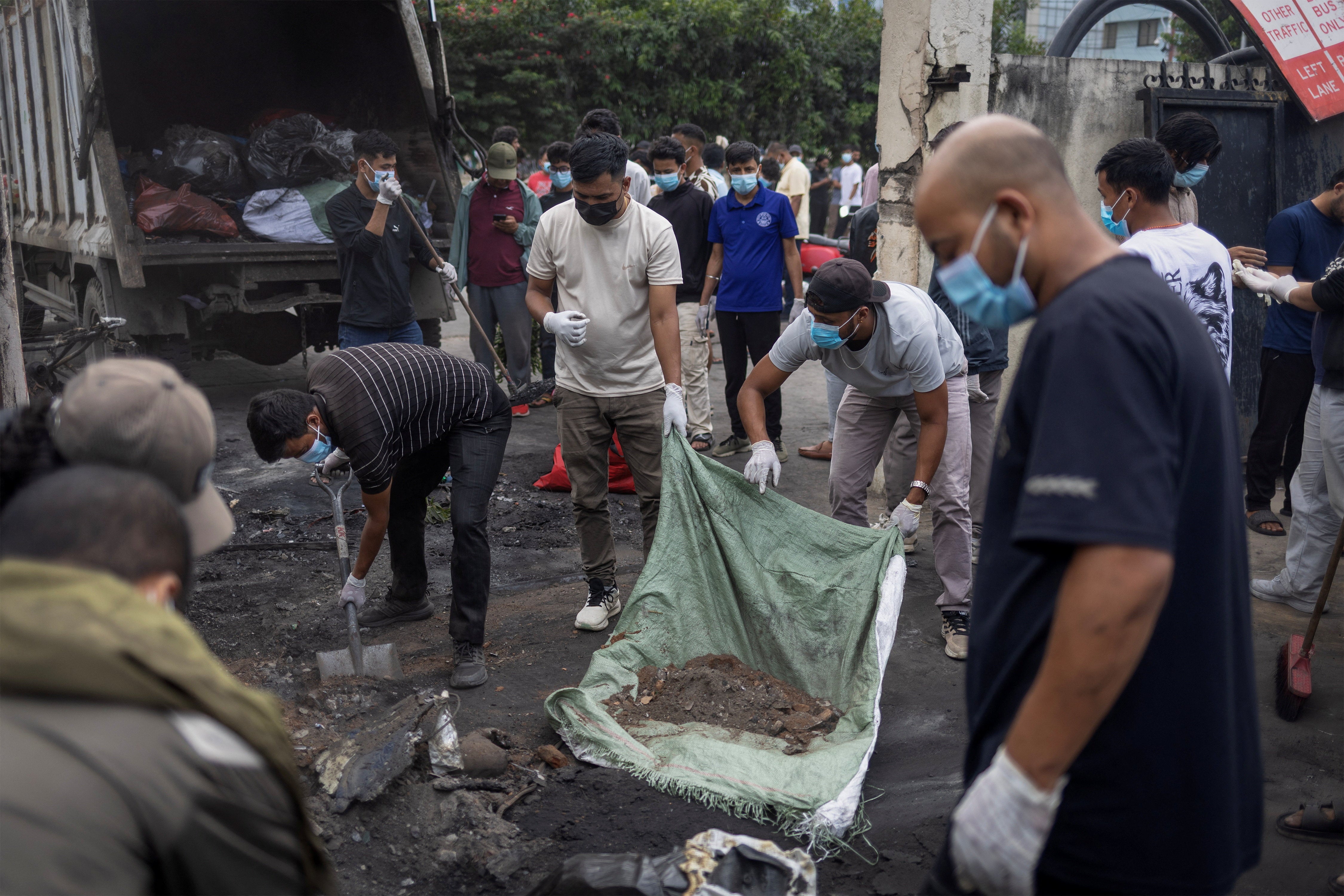 Scenes outside Nepal’s Department of Transport Management office