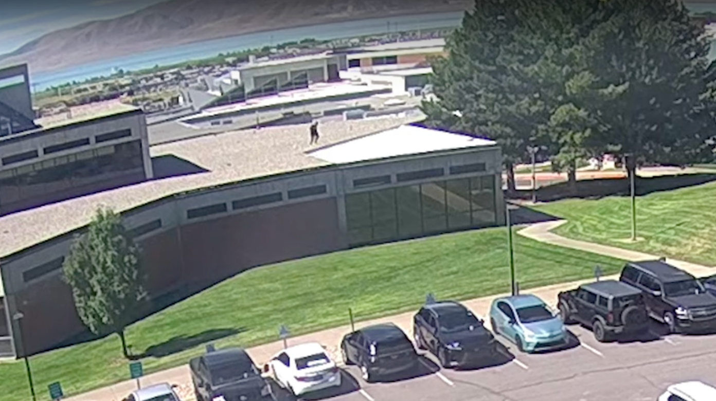 The shooting suspect was filmed fleeing the scene