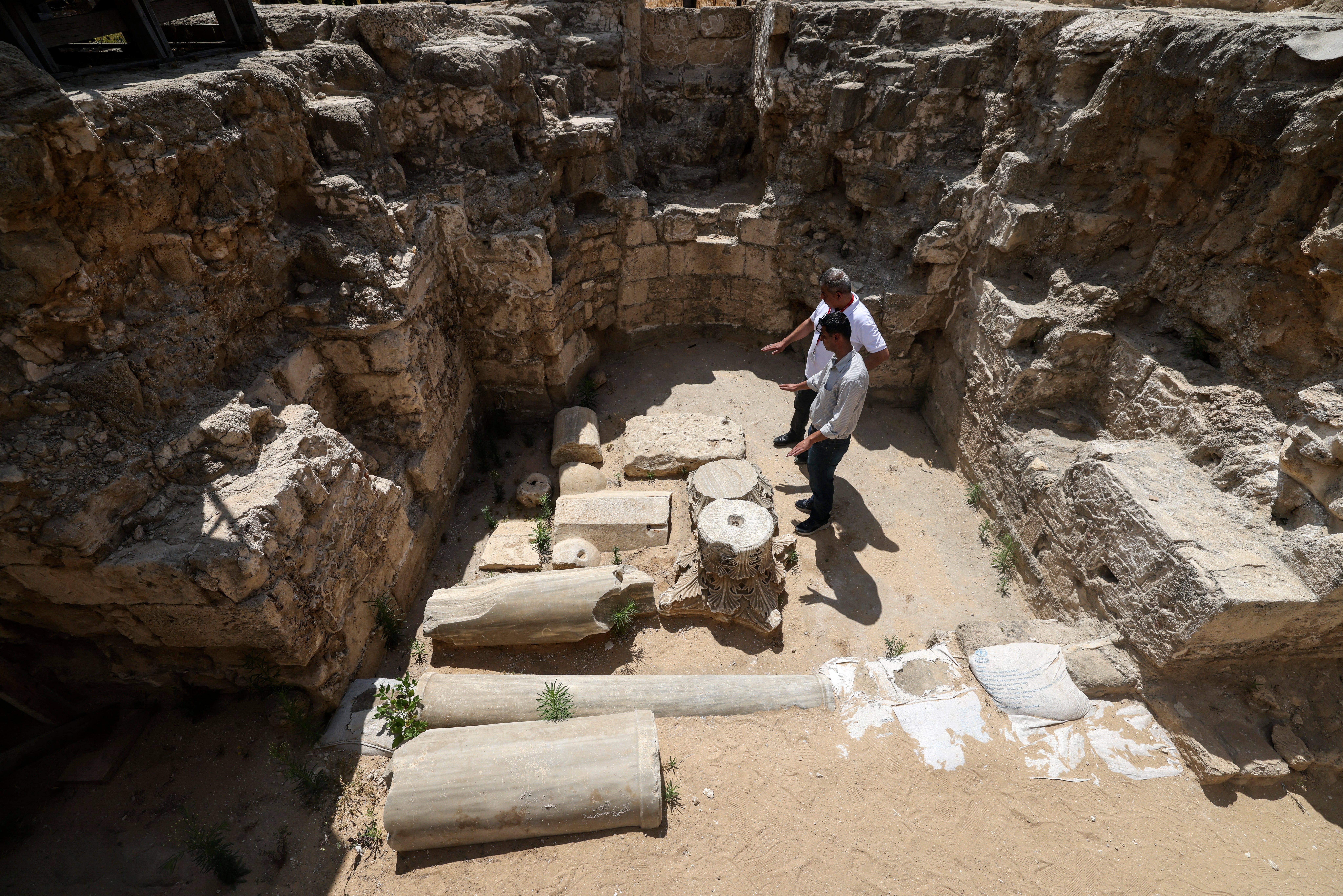 Archaeological site of Saint Hilarion Monastery near Deir el-Balah in Gaza