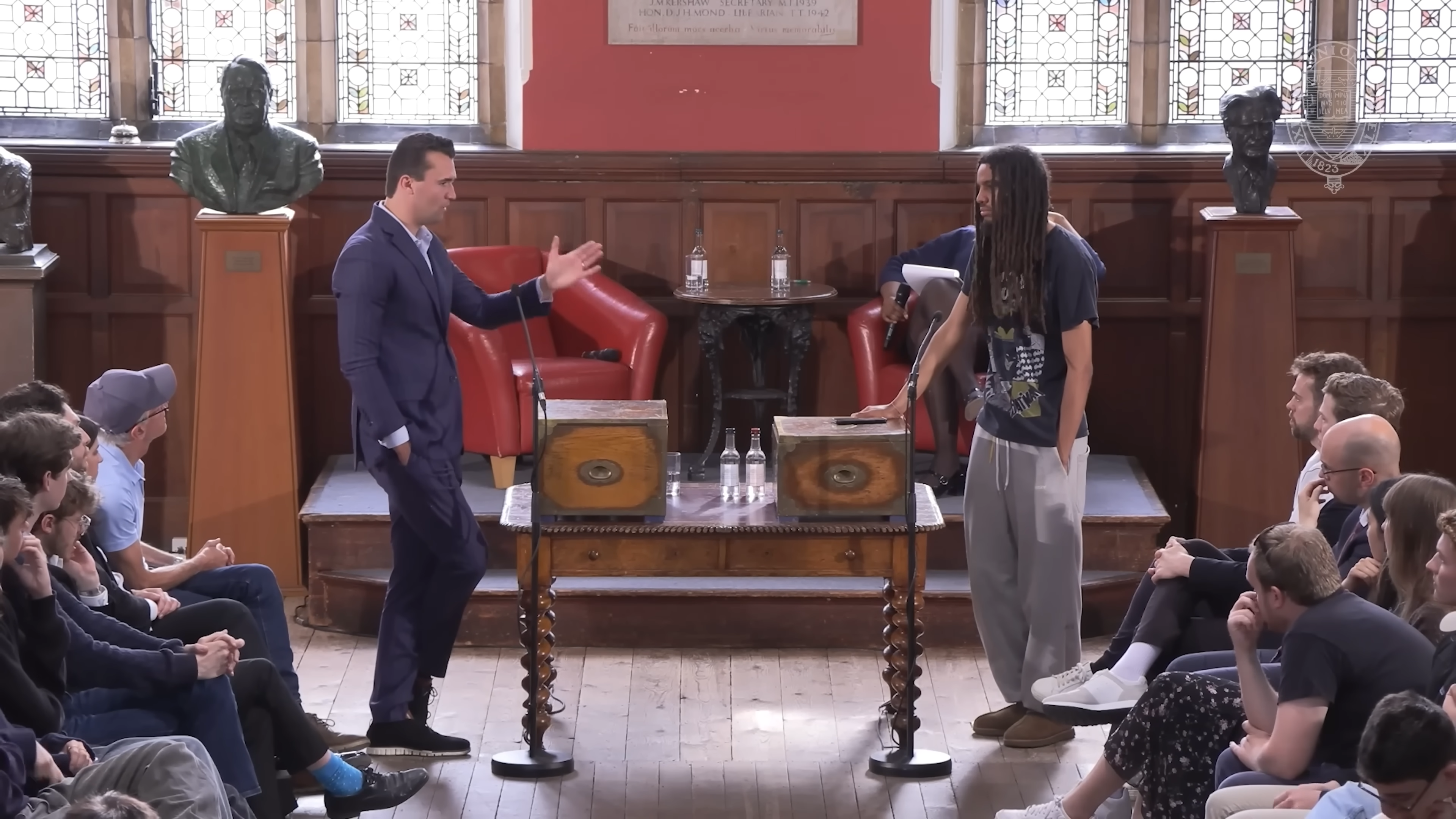 Charlie Kirk had a debate with George Abaraonye at Oxford Union earlier this year