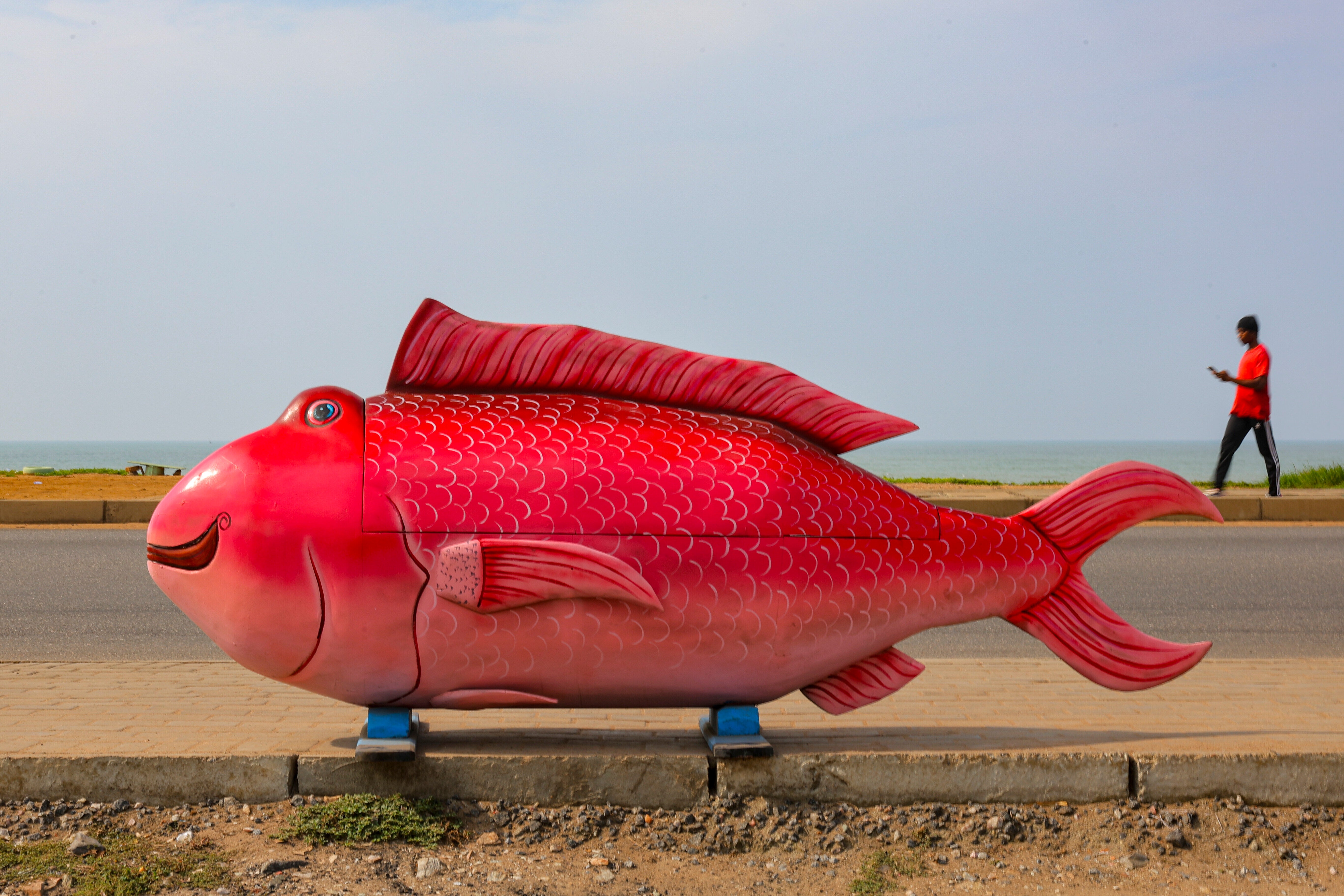A fish fantasy coffin crafted by Eric Kpakpo Adotey