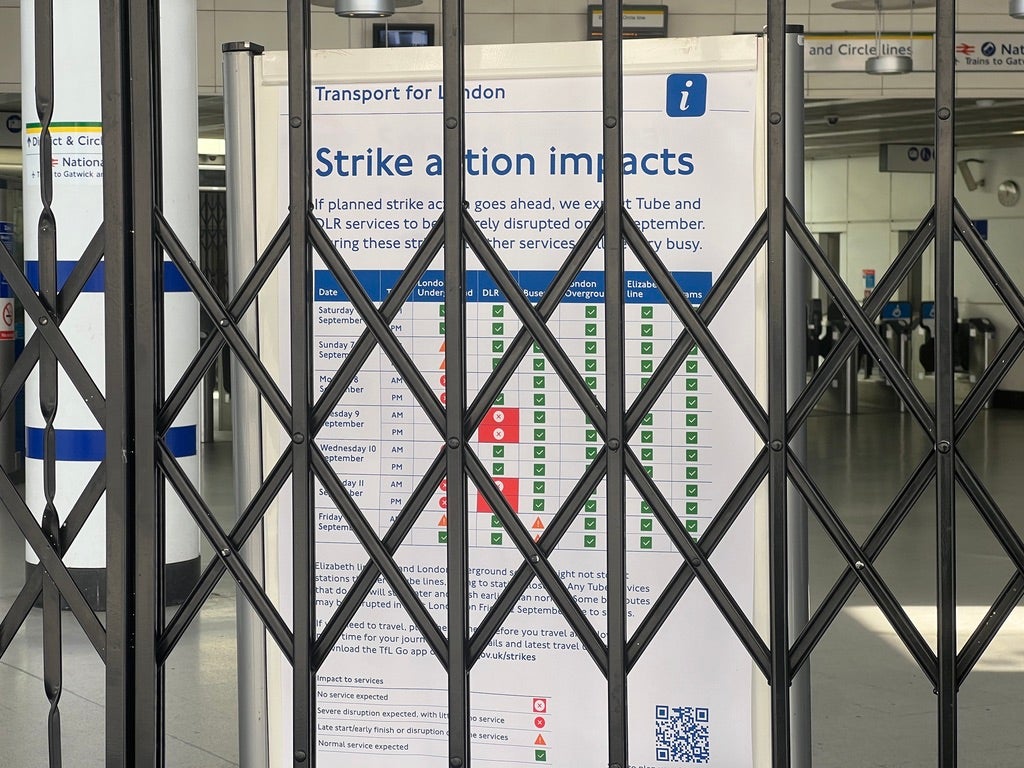 Close down: almost all London Underground stations were closed for much of the week