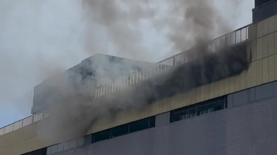 London Fire Brigade sent 10 fire engines and a 32-metre turntable ladder to the blaze at a multi-storey car park at Westfield Stratford City