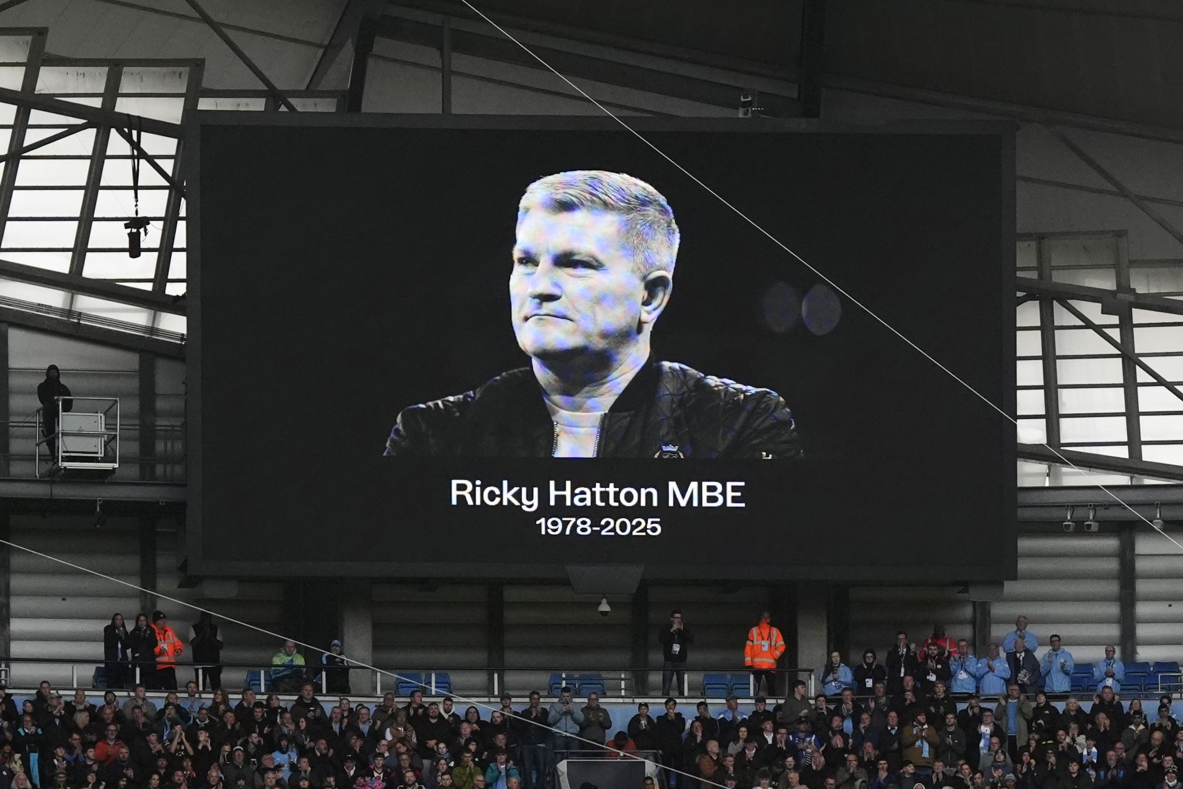 Manchester City paid an emotional tribute to Ricky Hatton (Nick Potts/PA).