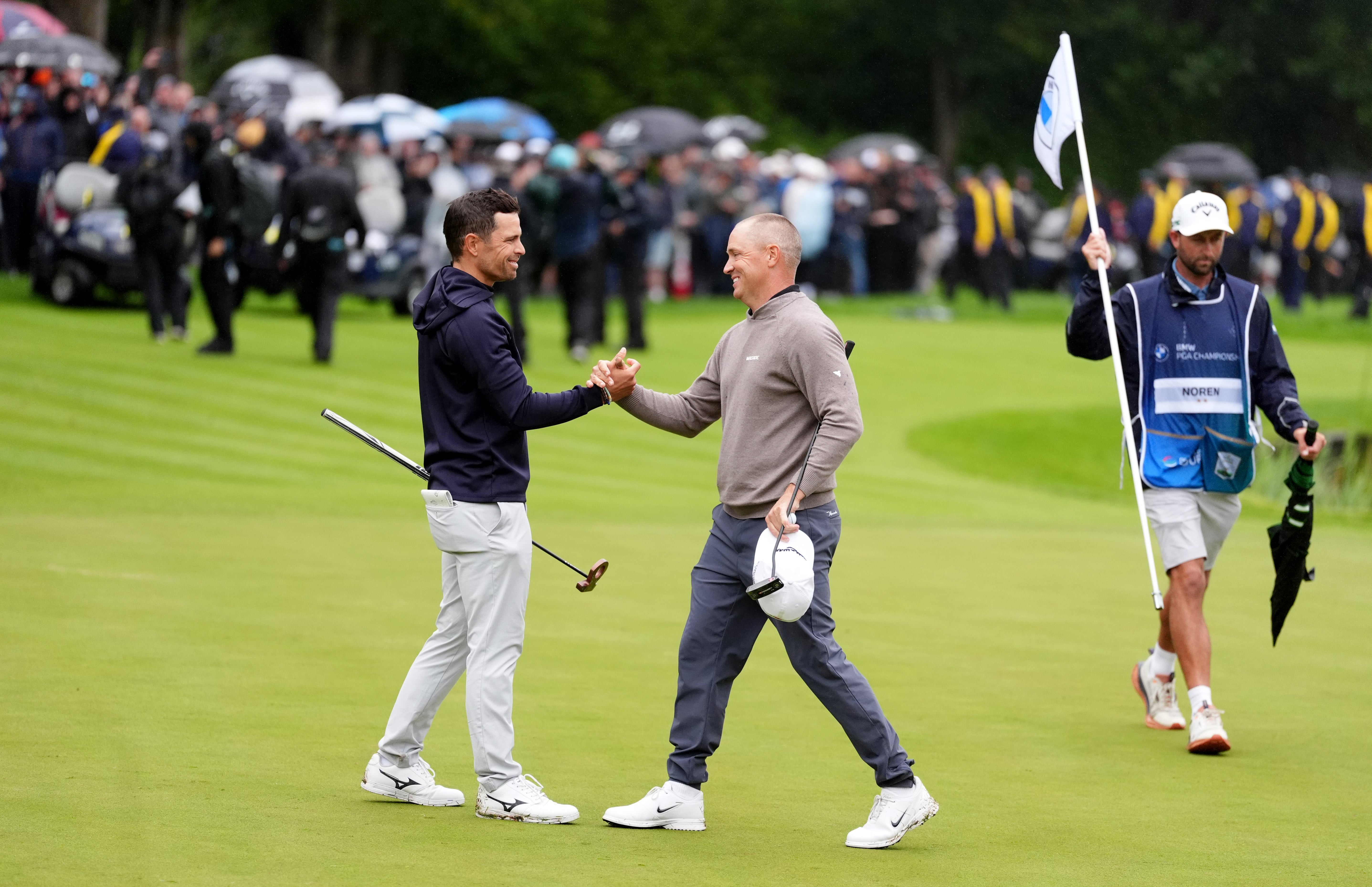 Alex Noren held his nerve to down Adrien Saddier in a play-off
